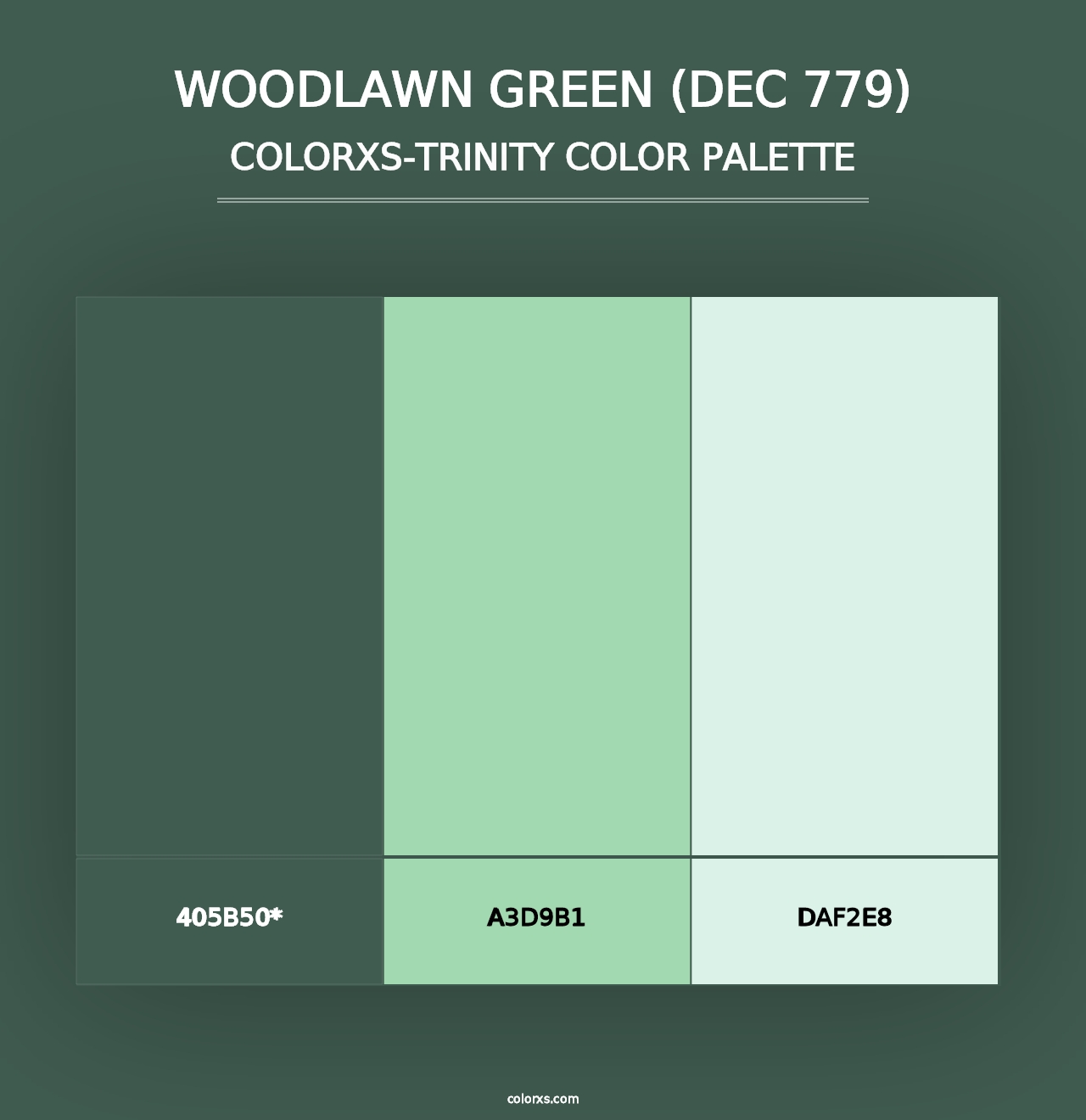 Woodlawn Green (DEC 779) - Colorxs Trinity Palette