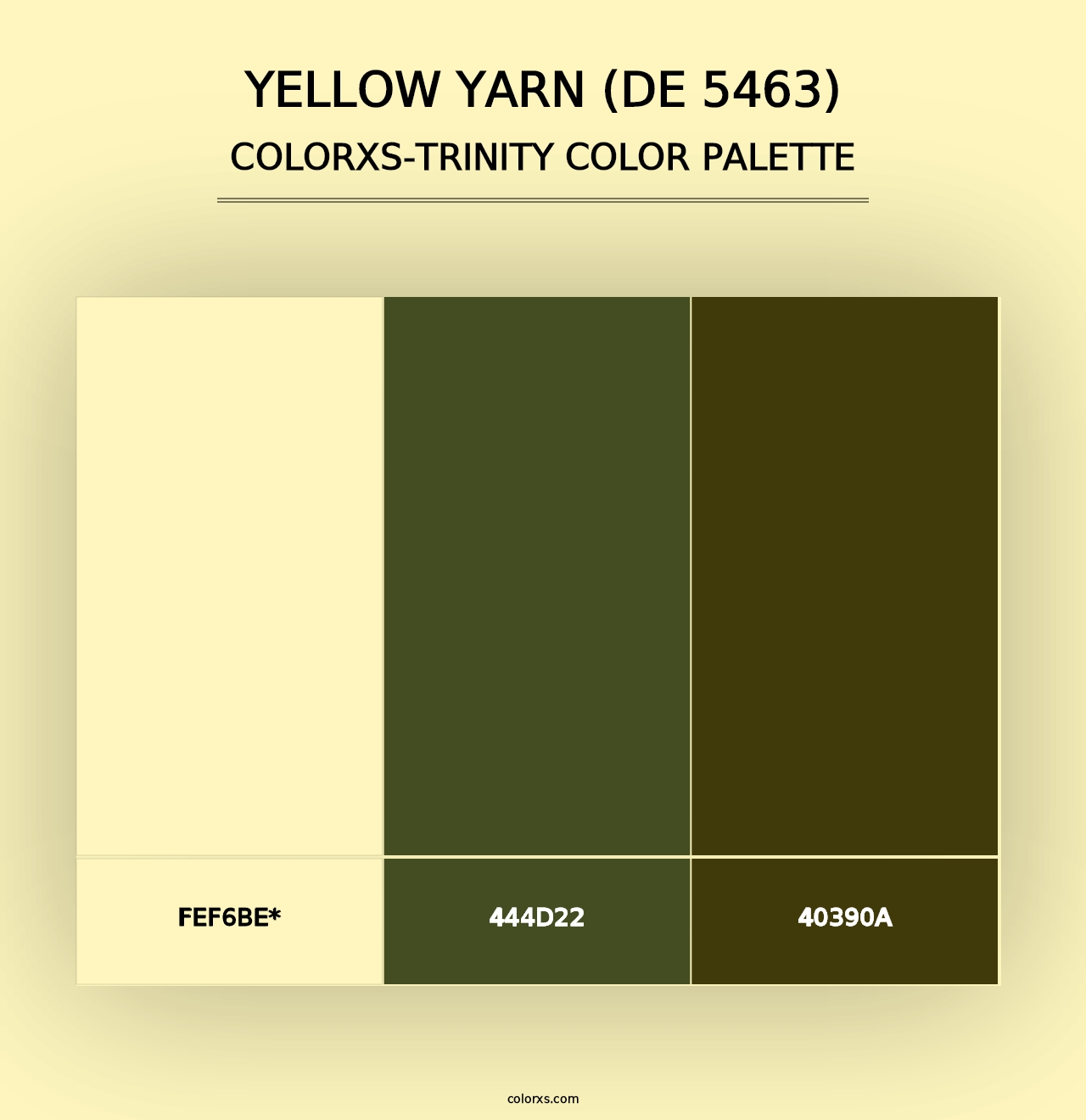 Yellow Yarn (DE 5463) - Colorxs Trinity Palette