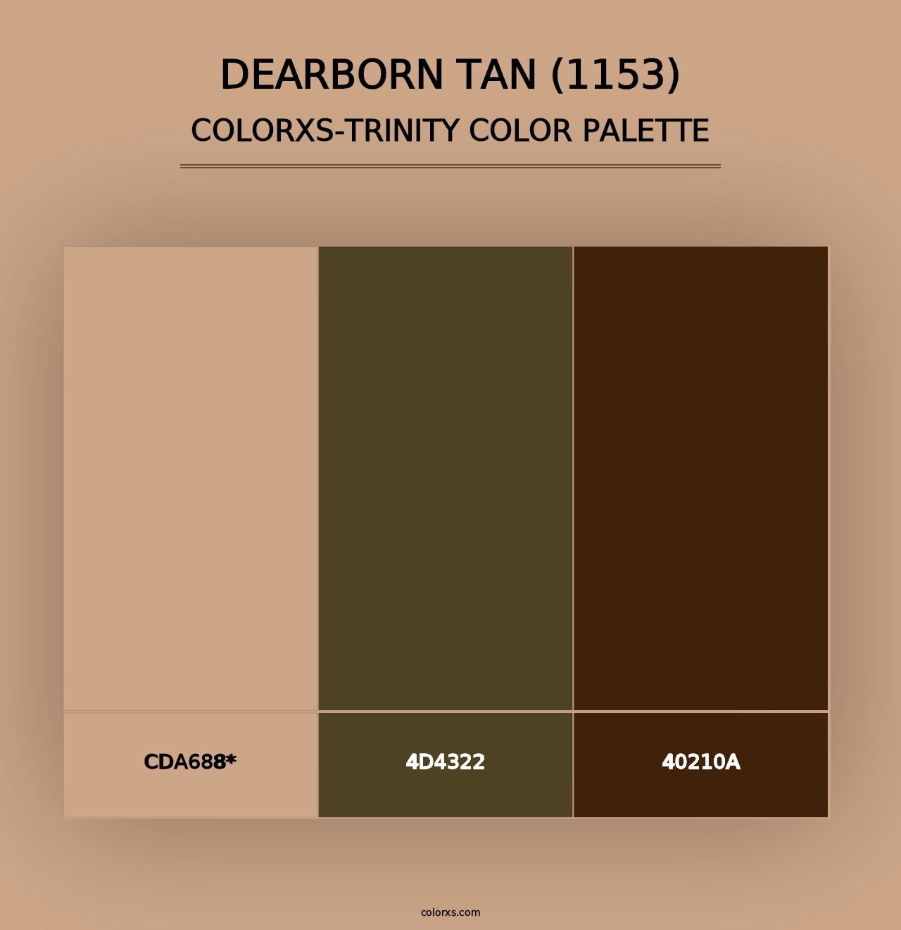 Dearborn Tan (1153) - Colorxs Trinity Palette