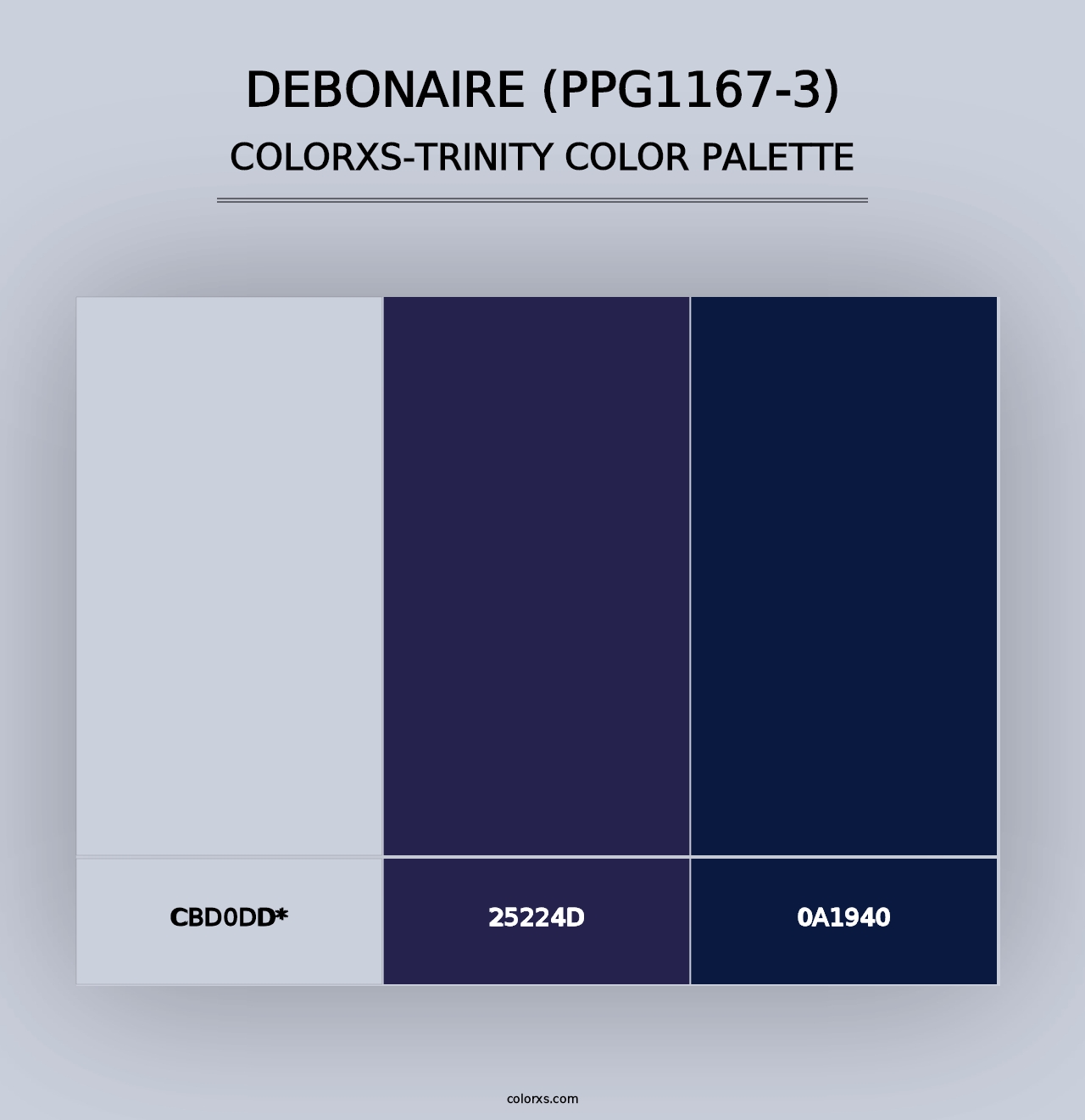 Debonaire (PPG1167-3) - Colorxs Trinity Palette