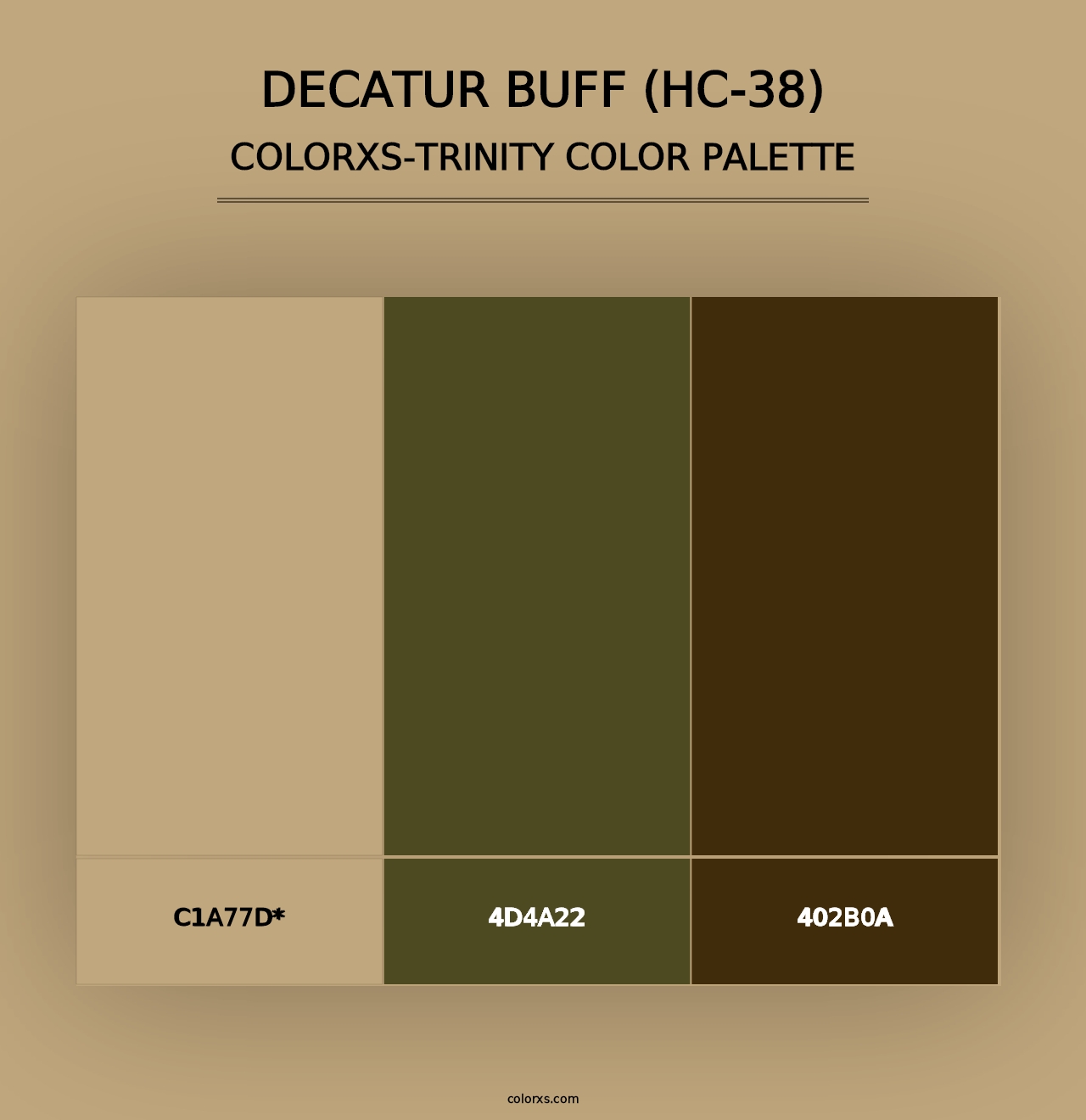 Decatur Buff (HC-38) - Colorxs Trinity Palette