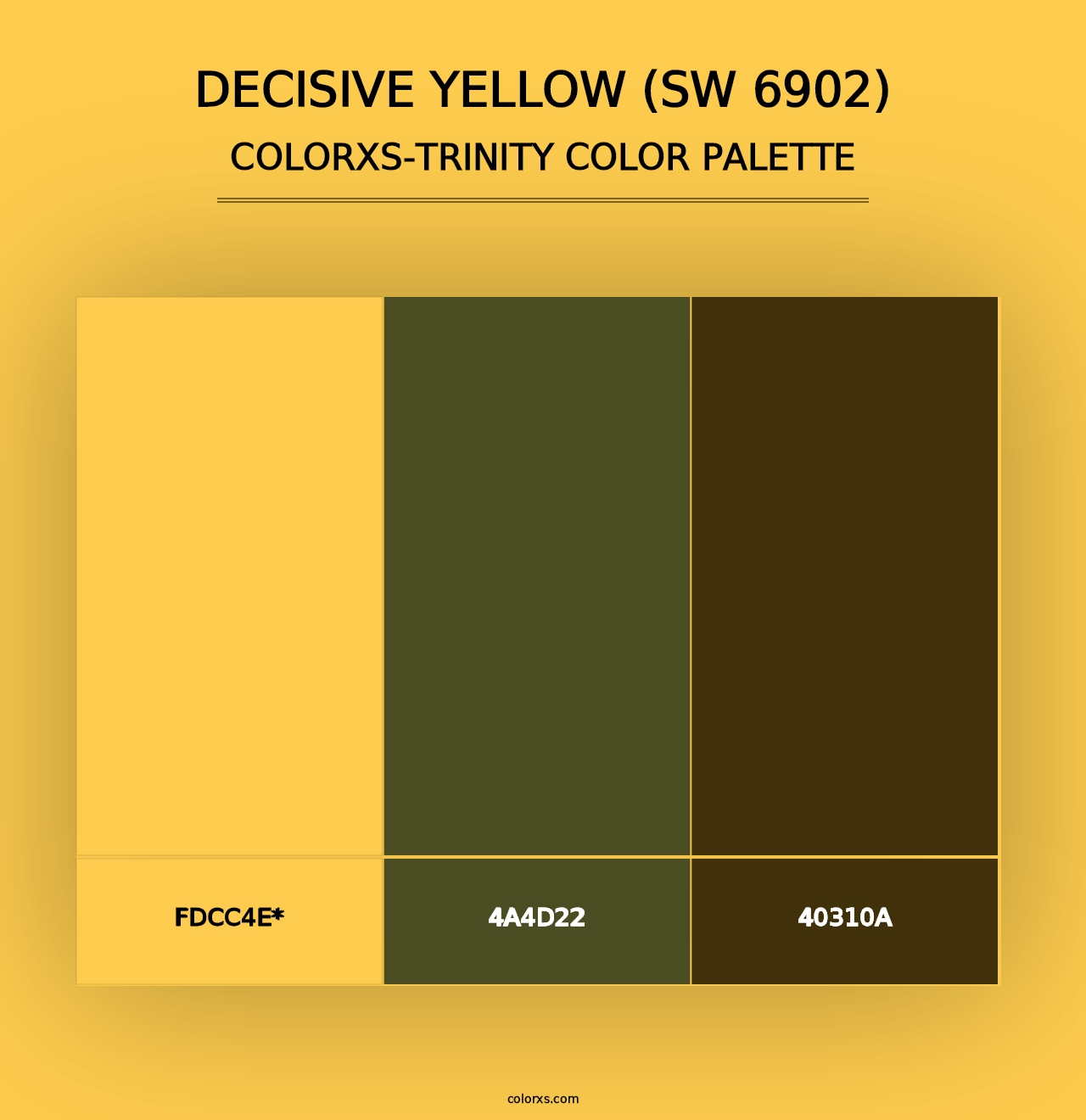 Decisive Yellow (SW 6902) - Colorxs Trinity Palette