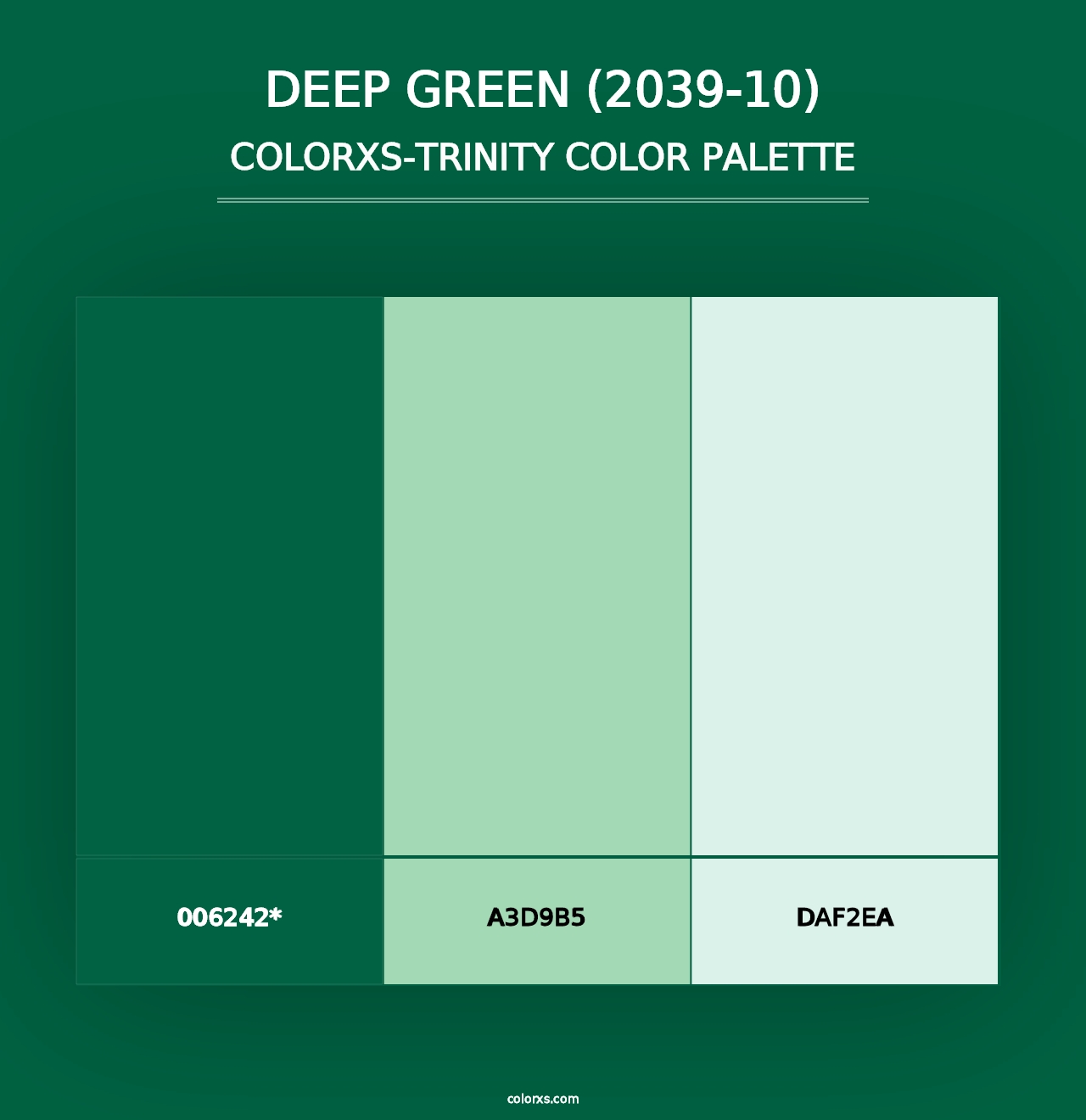 Deep Green (2039-10) - Colorxs Trinity Palette