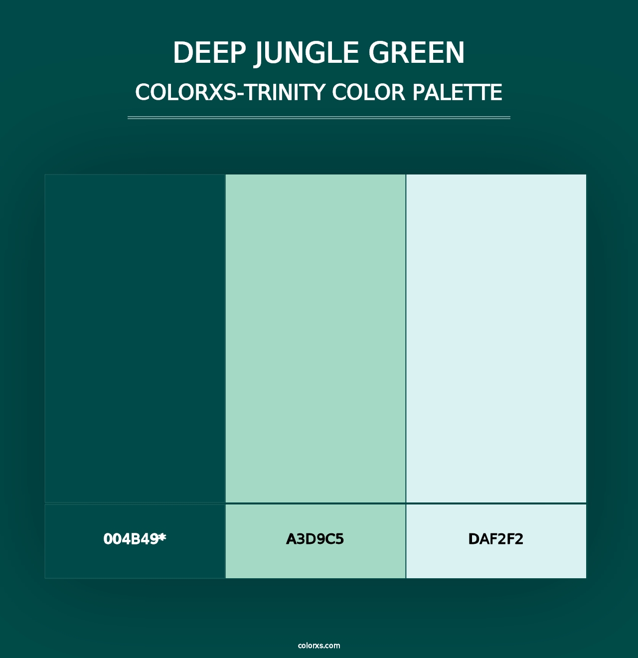 Deep Jungle Green - Colorxs Trinity Palette