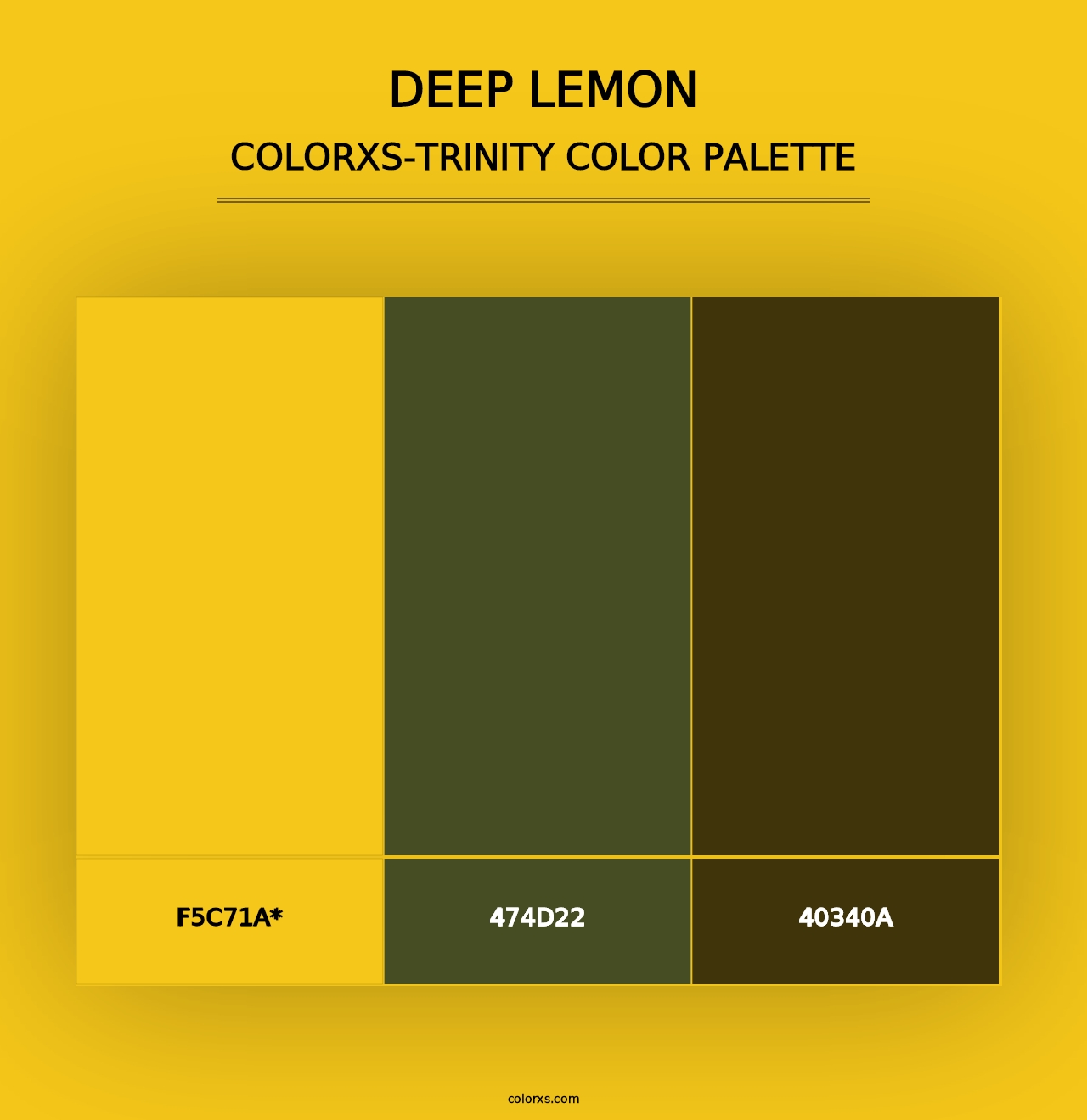 Deep Lemon - Colorxs Trinity Palette