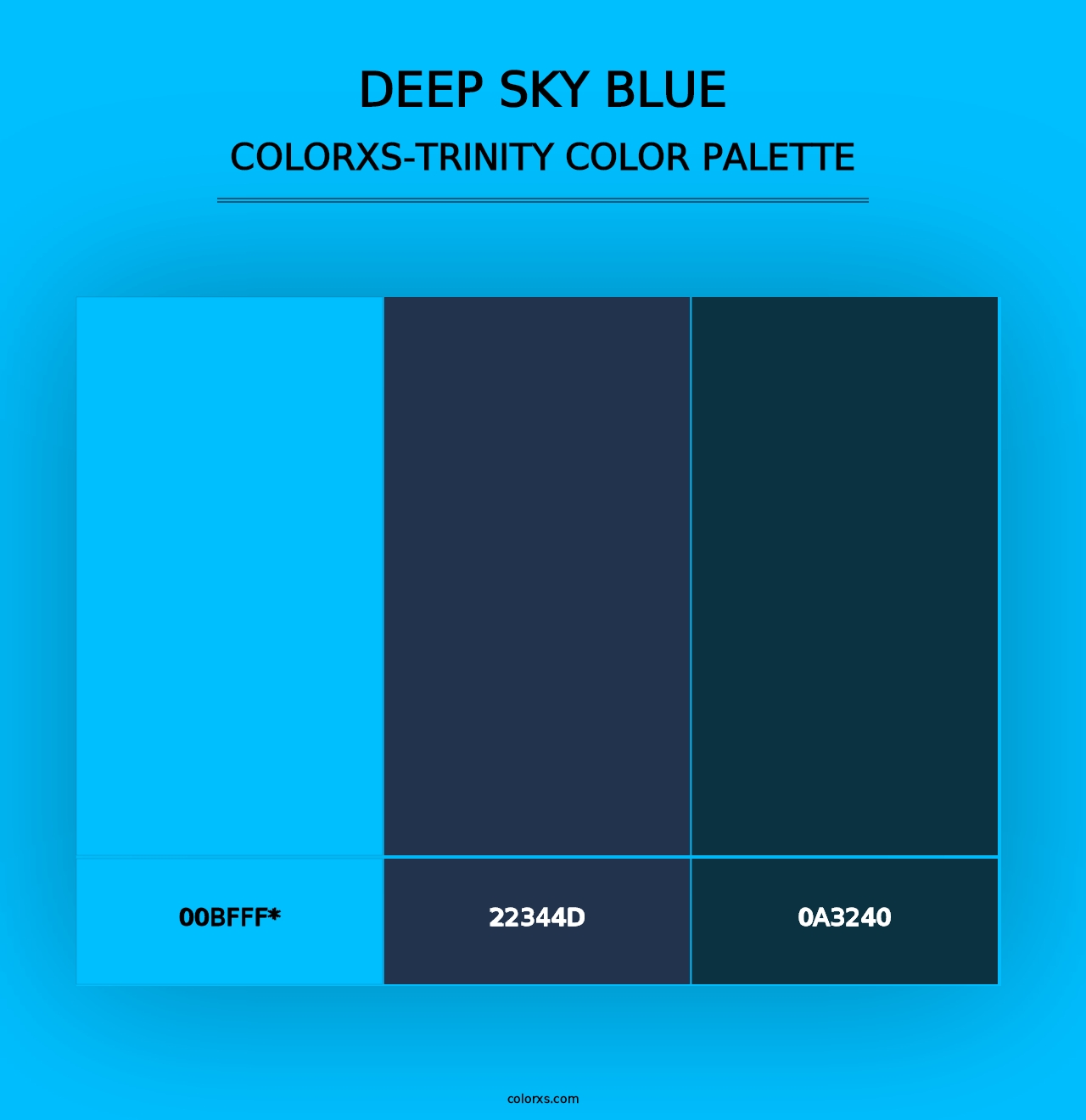 Deep Sky Blue - Colorxs Trinity Palette