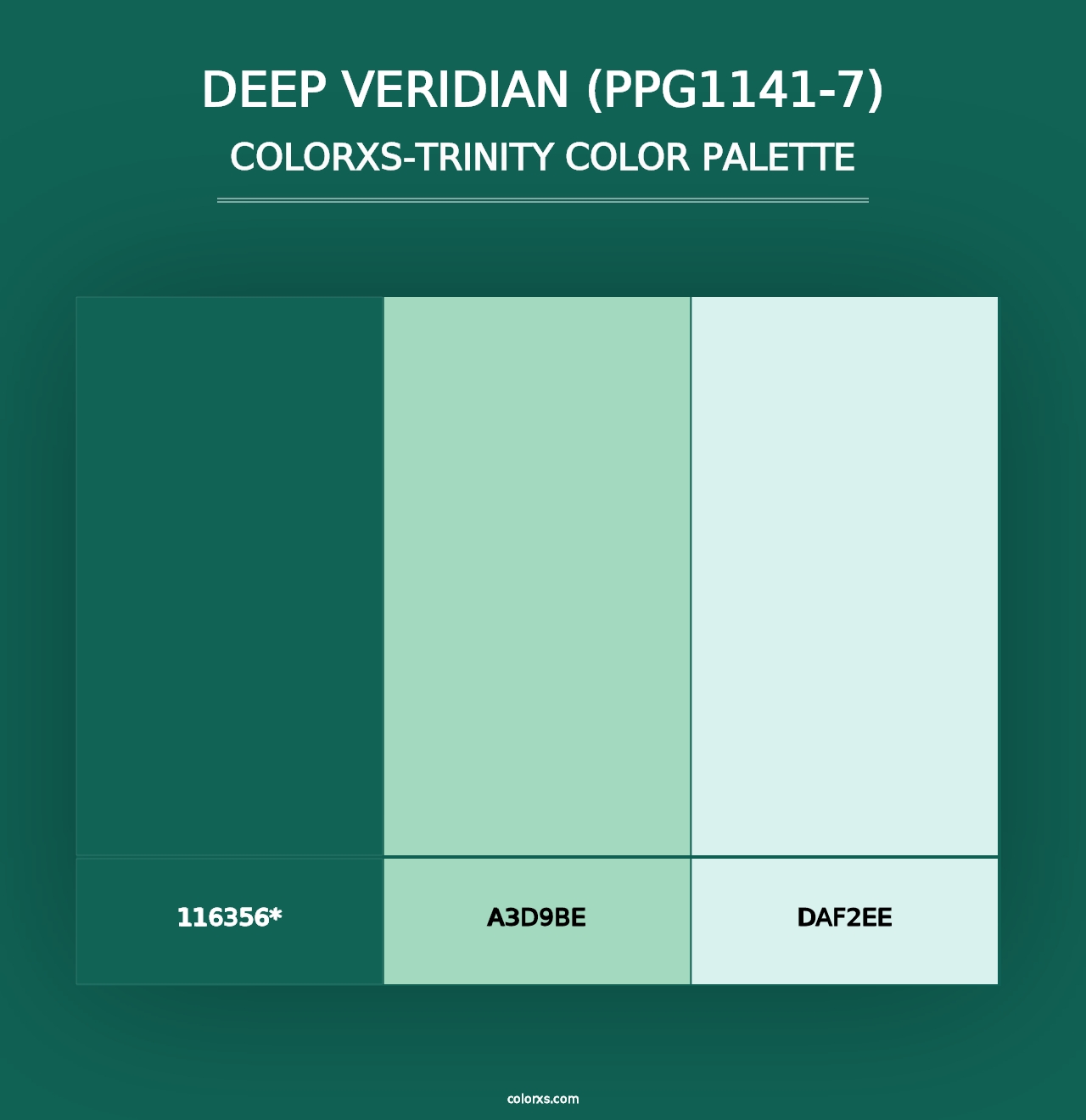 Deep Veridian (PPG1141-7) - Colorxs Trinity Palette