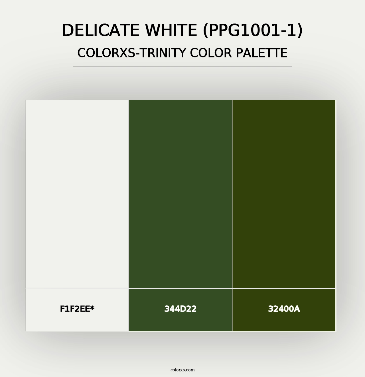 Delicate White (PPG1001-1) - Colorxs Trinity Palette