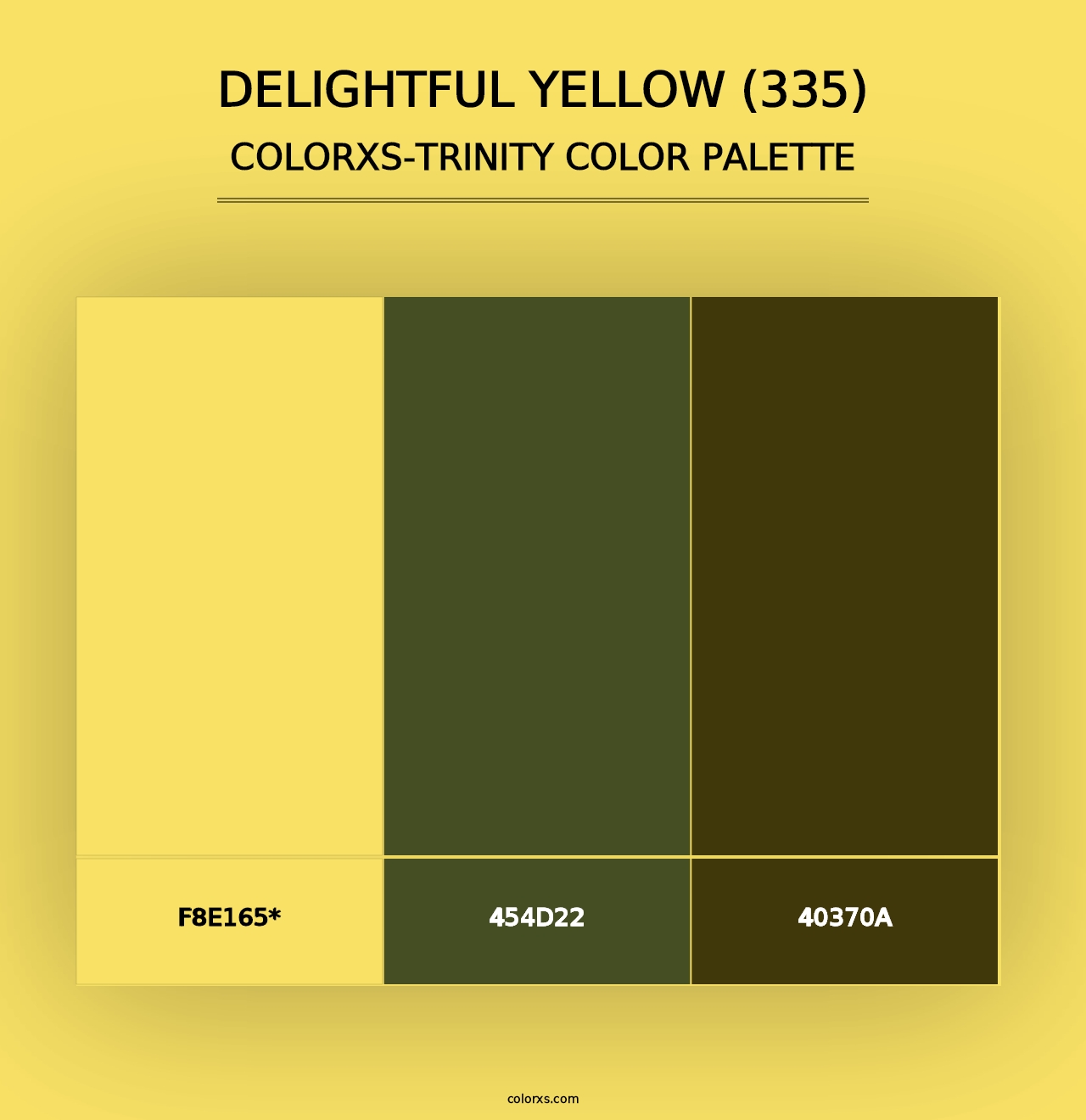 Delightful Yellow (335) - Colorxs Trinity Palette