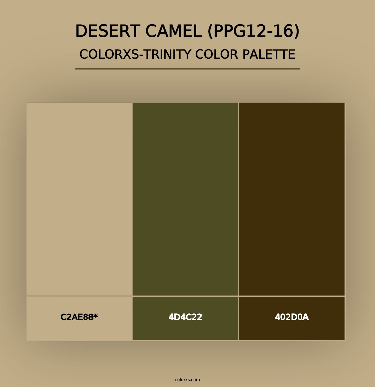 Desert Camel (PPG12-16) - Colorxs Trinity Palette