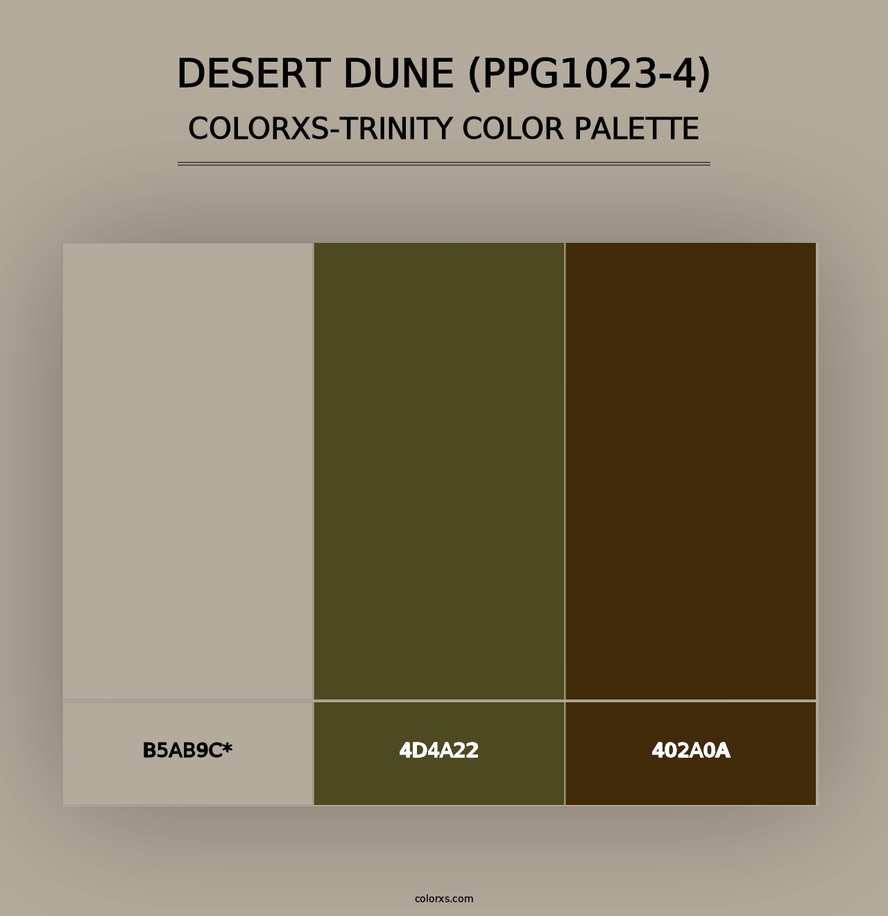 Desert Dune (PPG1023-4) - Colorxs Trinity Palette