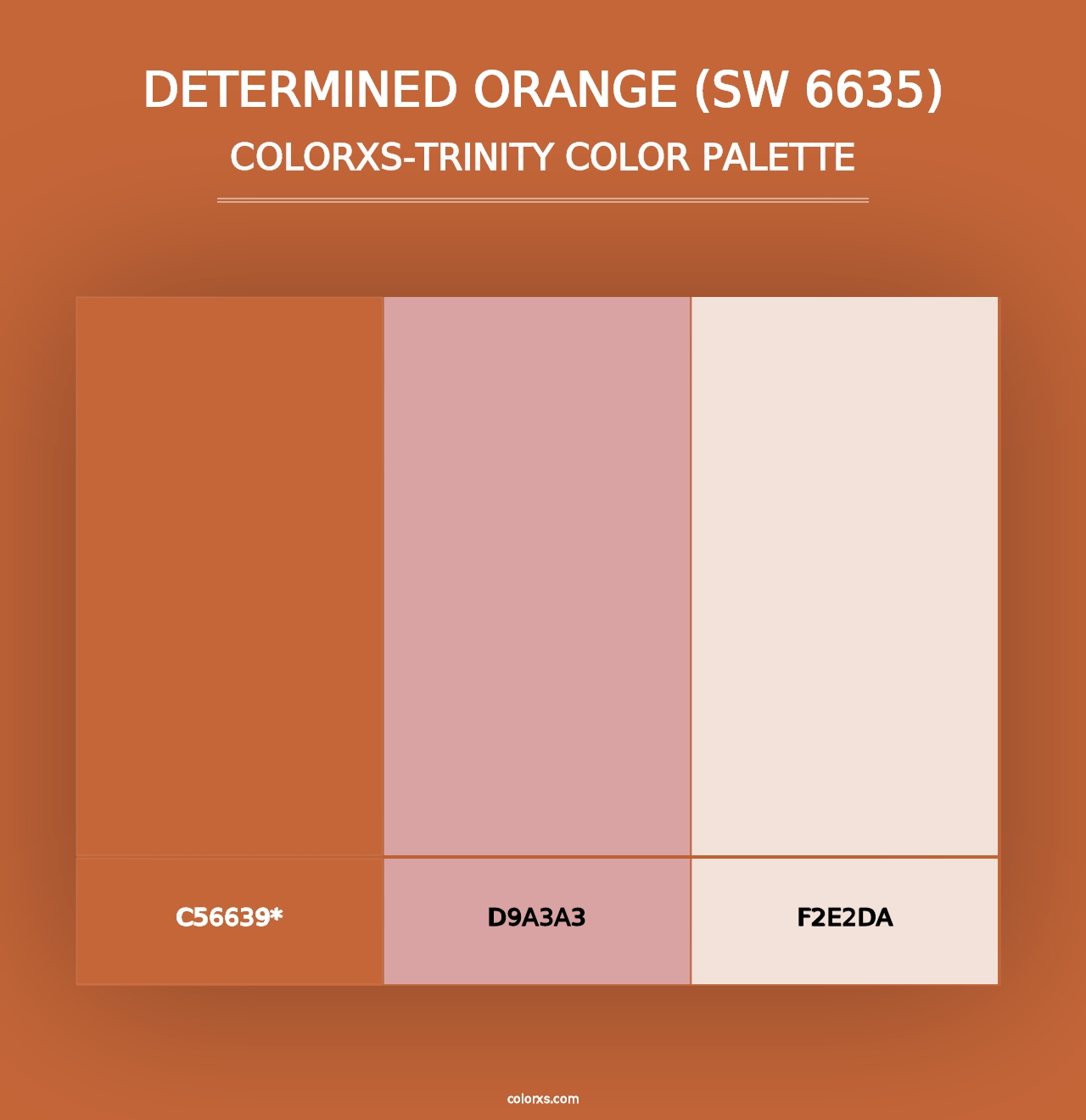 Determined Orange (SW 6635) - Colorxs Trinity Palette