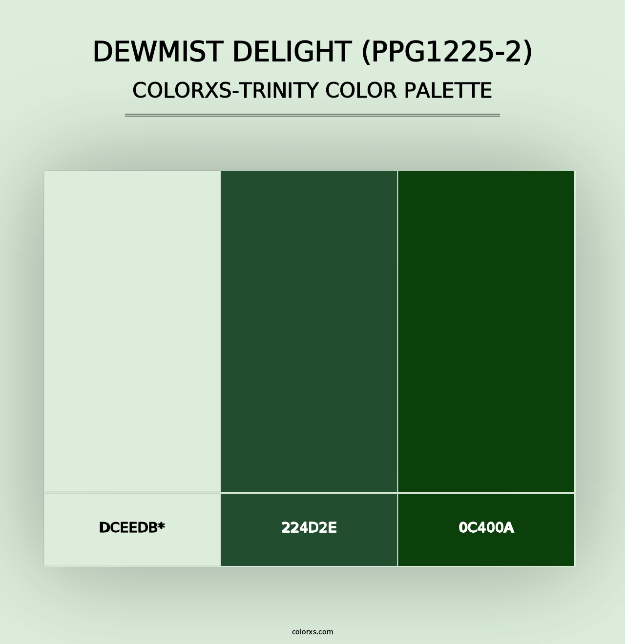 Dewmist Delight (PPG1225-2) - Colorxs Trinity Palette