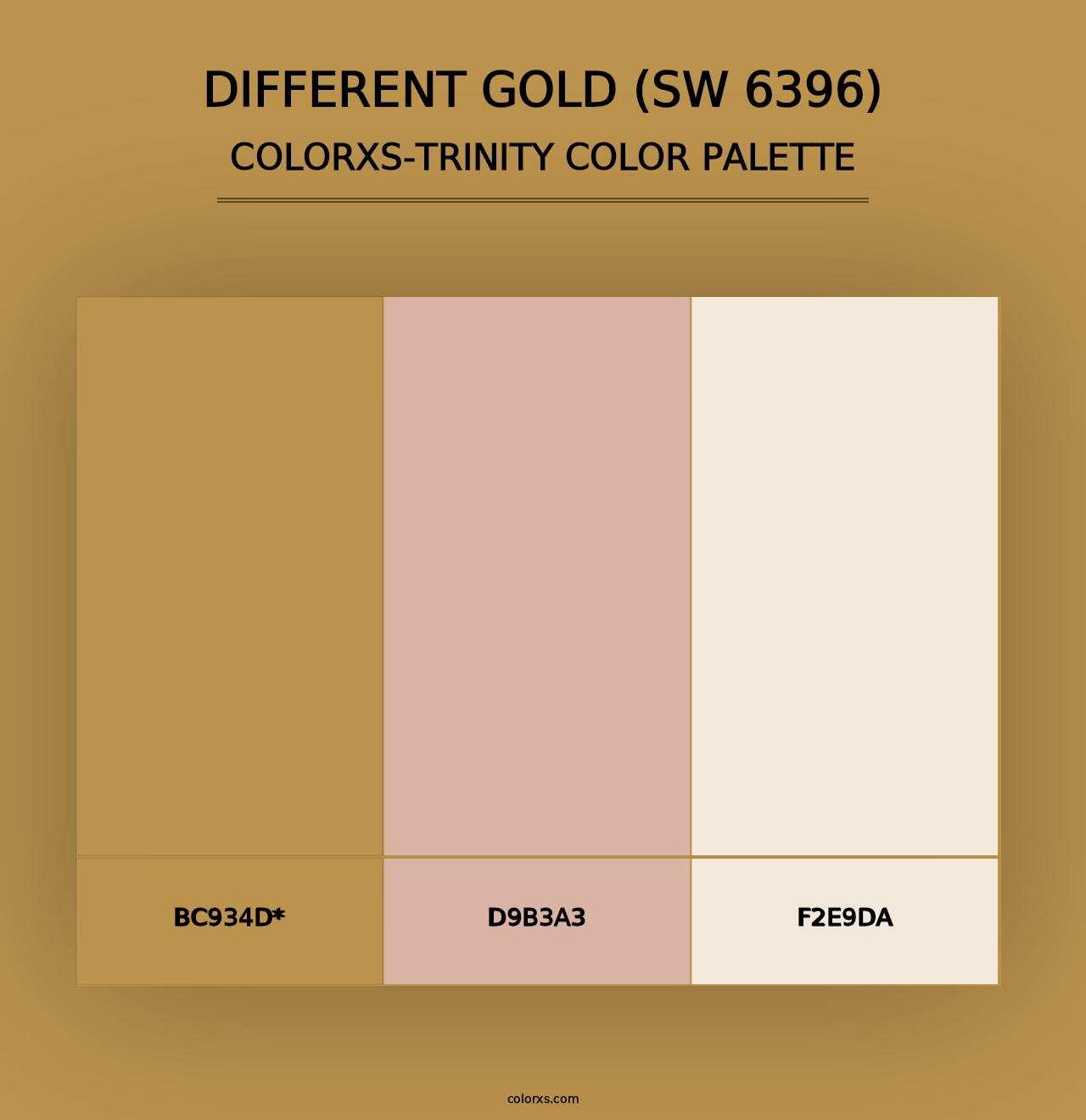 Different Gold (SW 6396) - Colorxs Trinity Palette