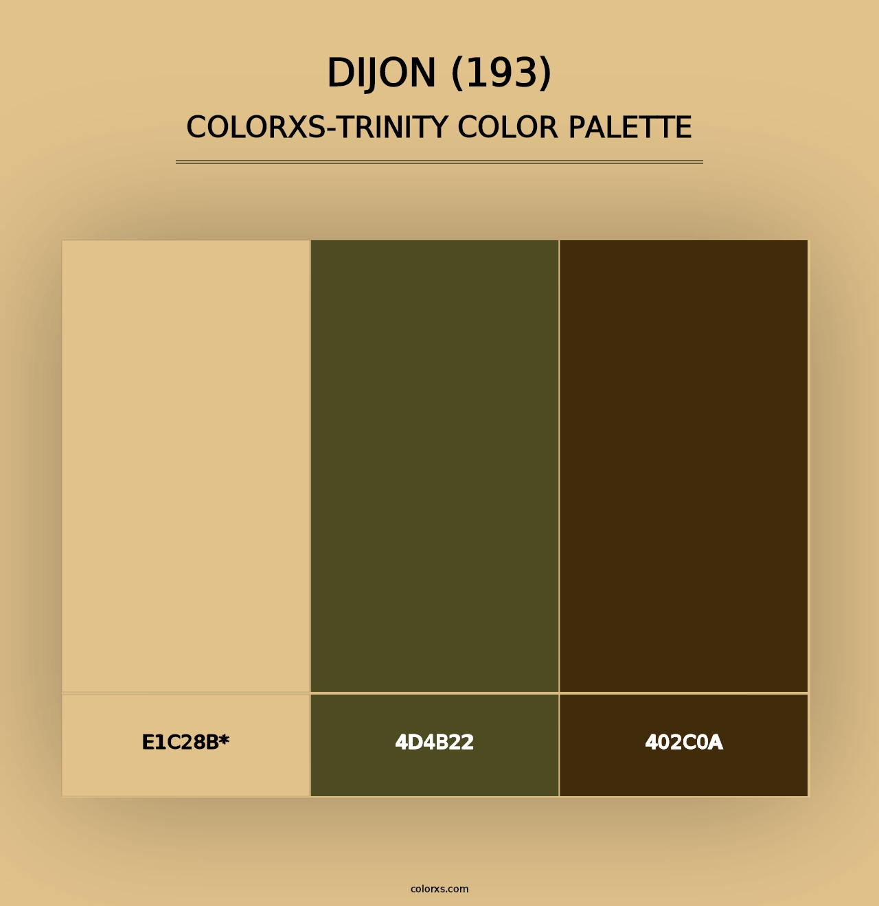 Dijon (193) - Colorxs Trinity Palette