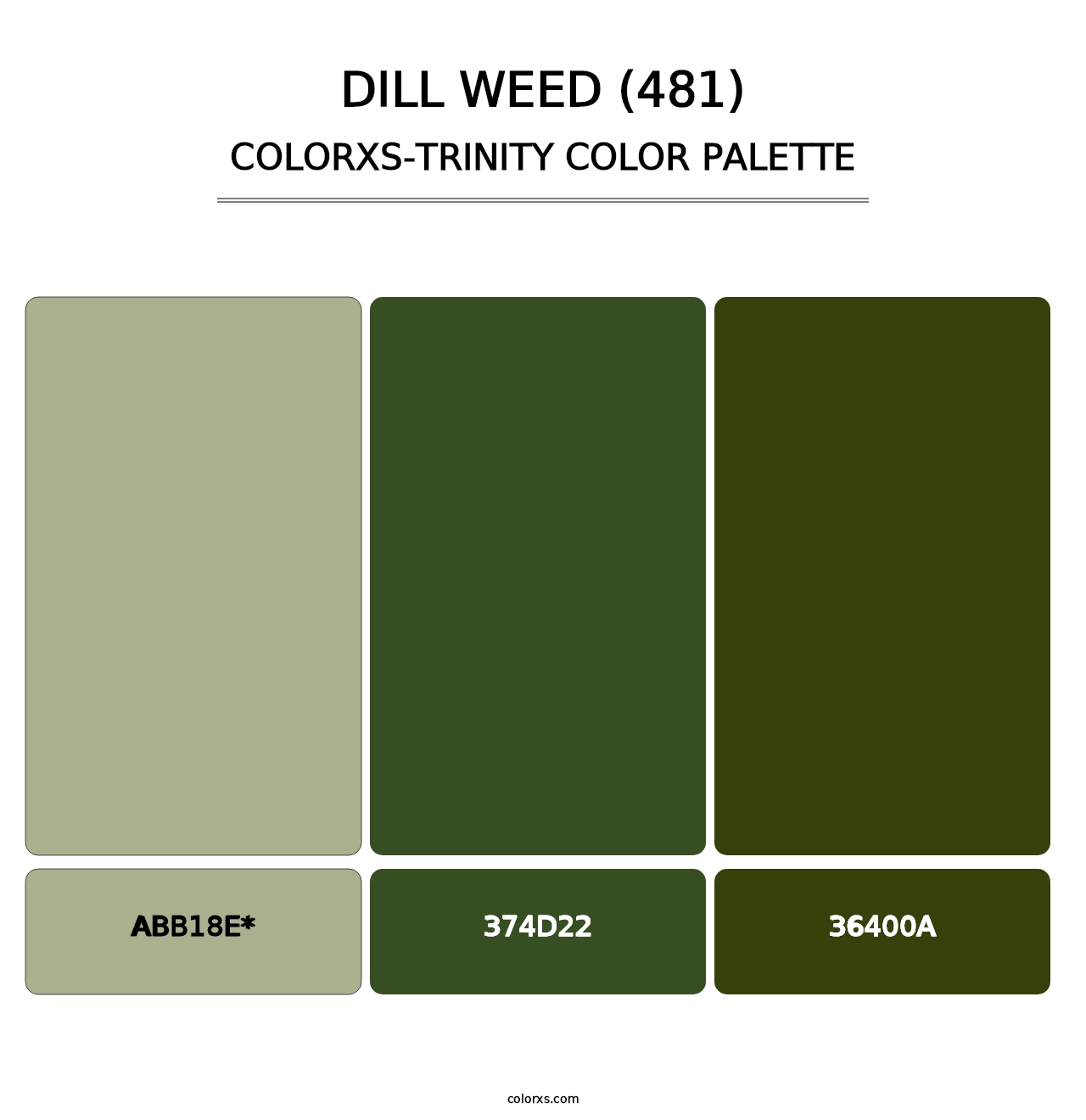 Dill Weed (481) - Colorxs Trinity Palette