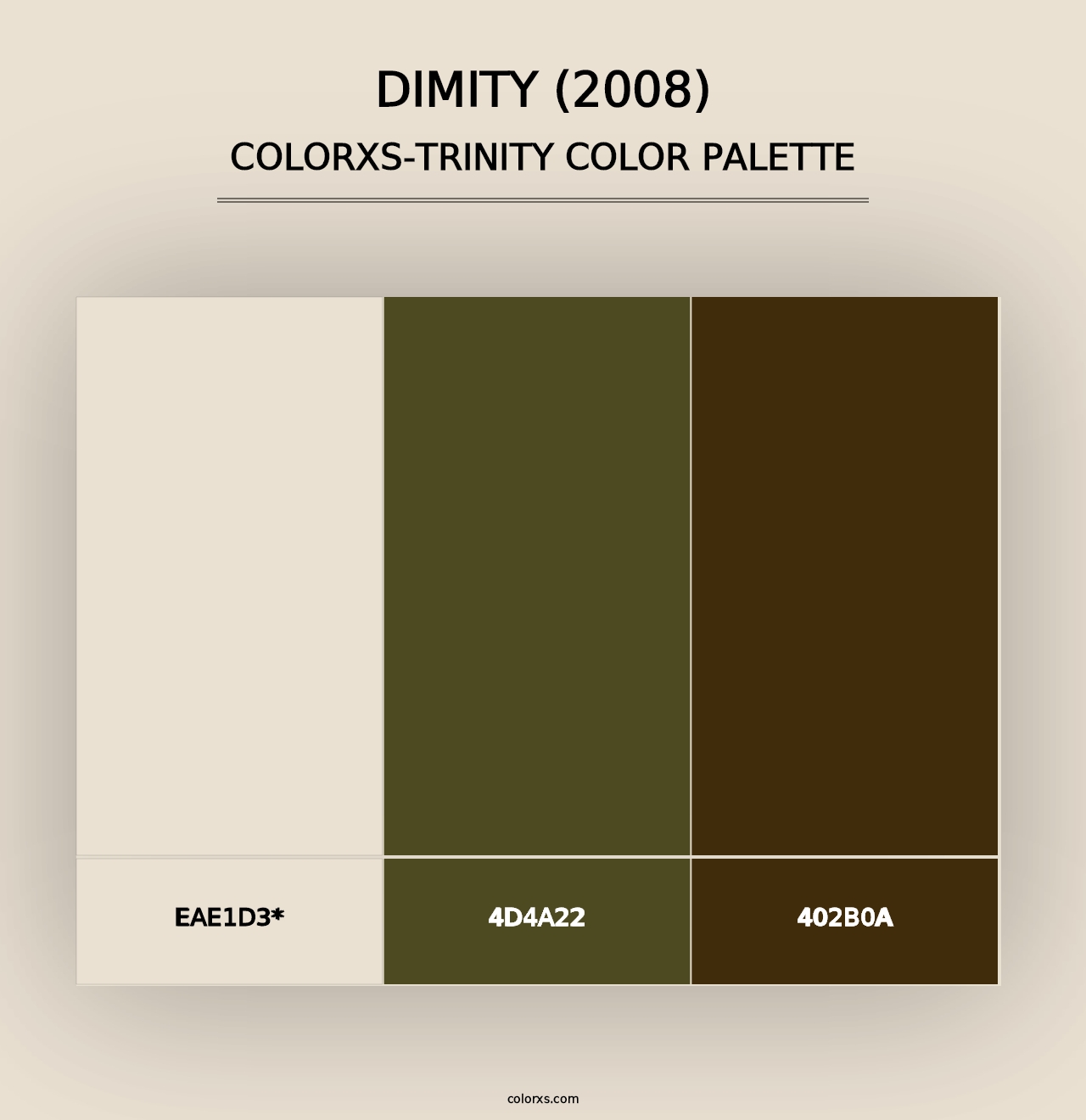 Dimity (2008) - Colorxs Trinity Palette