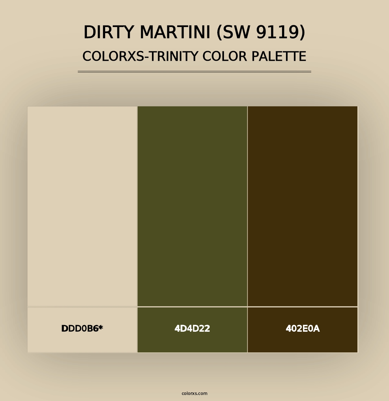 Dirty Martini (SW 9119) - Colorxs Trinity Palette