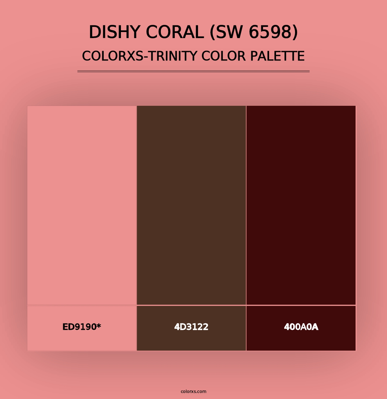 Dishy Coral (SW 6598) - Colorxs Trinity Palette