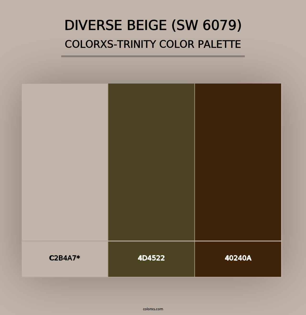 Diverse Beige (SW 6079) - Colorxs Trinity Palette