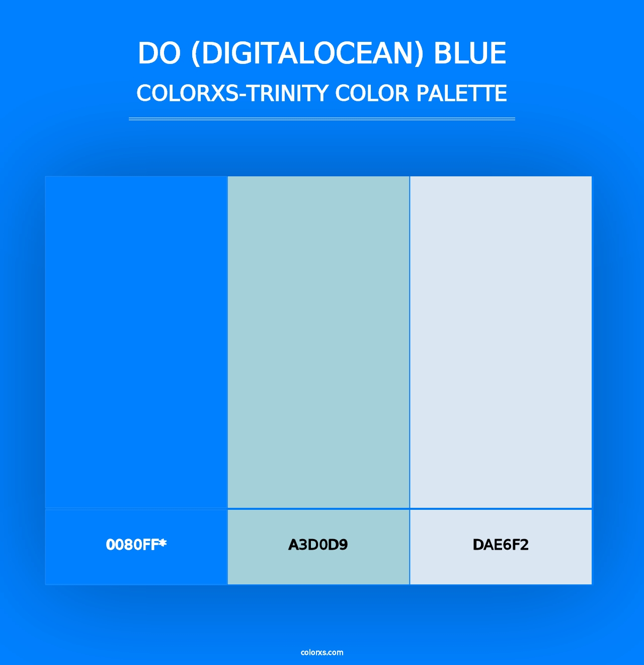 DO (DigitalOcean) Blue - Colorxs Trinity Palette