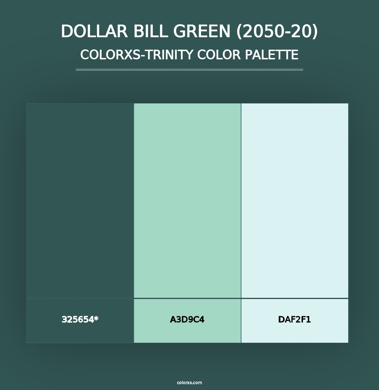 Dollar Bill Green (2050-20) - Colorxs Trinity Palette