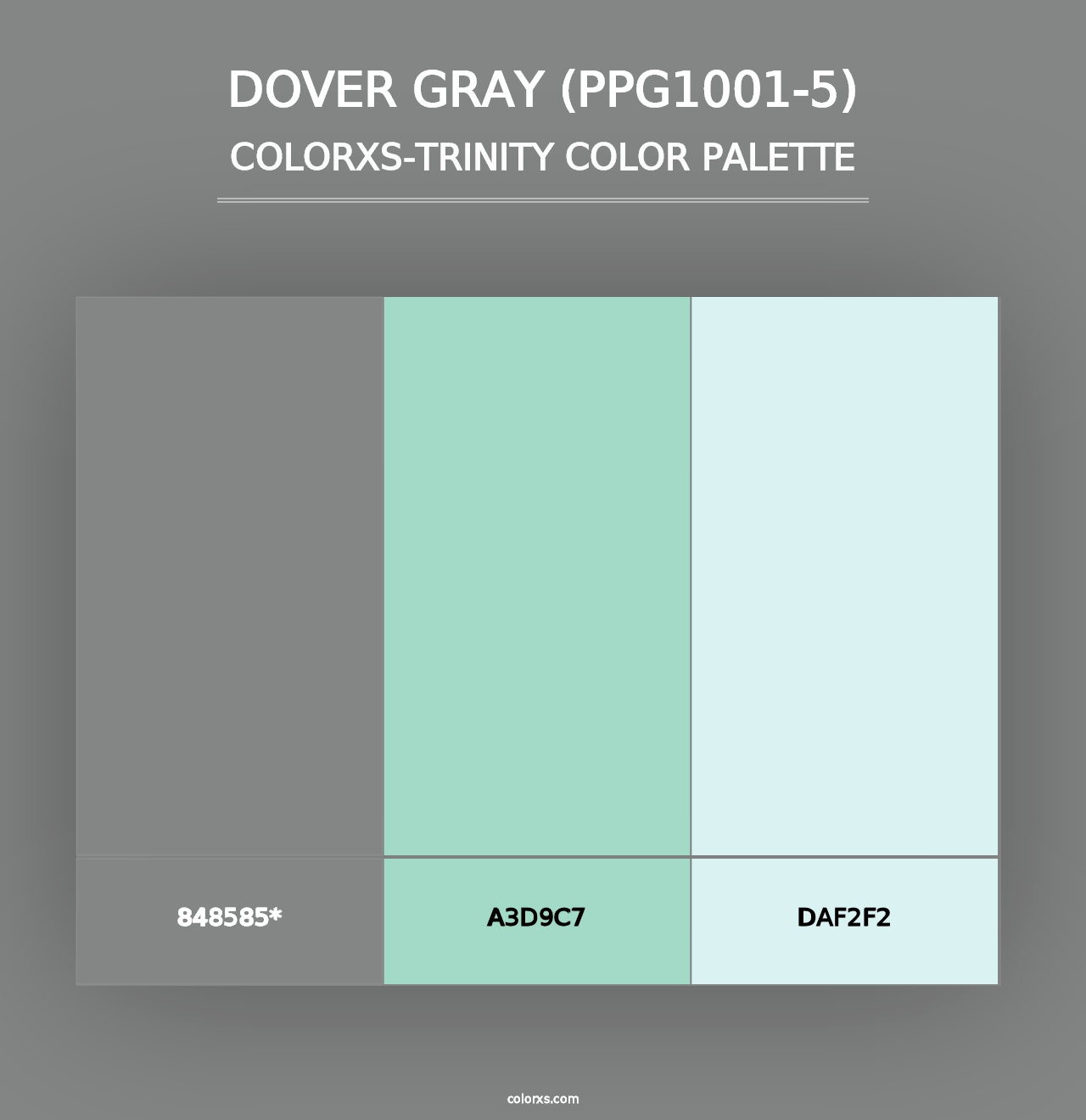 Dover Gray (PPG1001-5) - Colorxs Trinity Palette