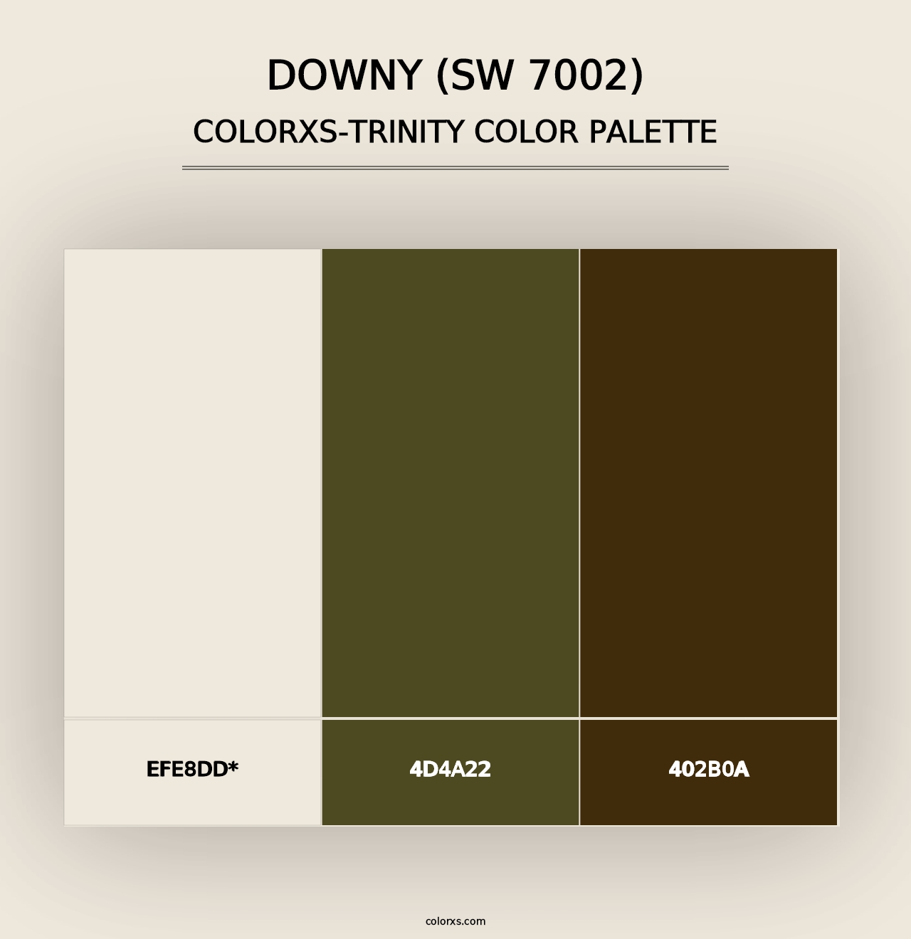 Downy (SW 7002) - Colorxs Trinity Palette