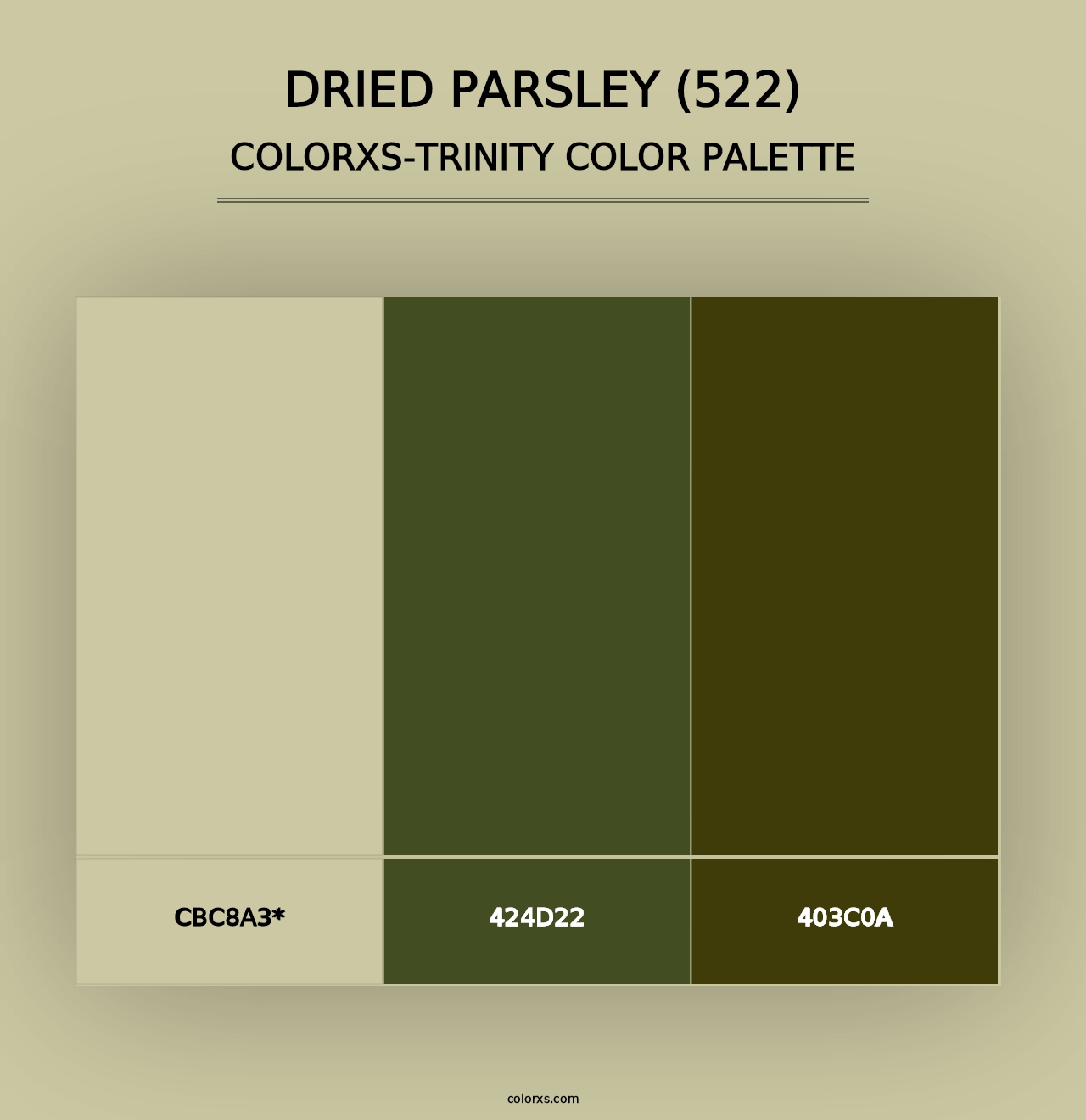 Dried Parsley (522) - Colorxs Trinity Palette