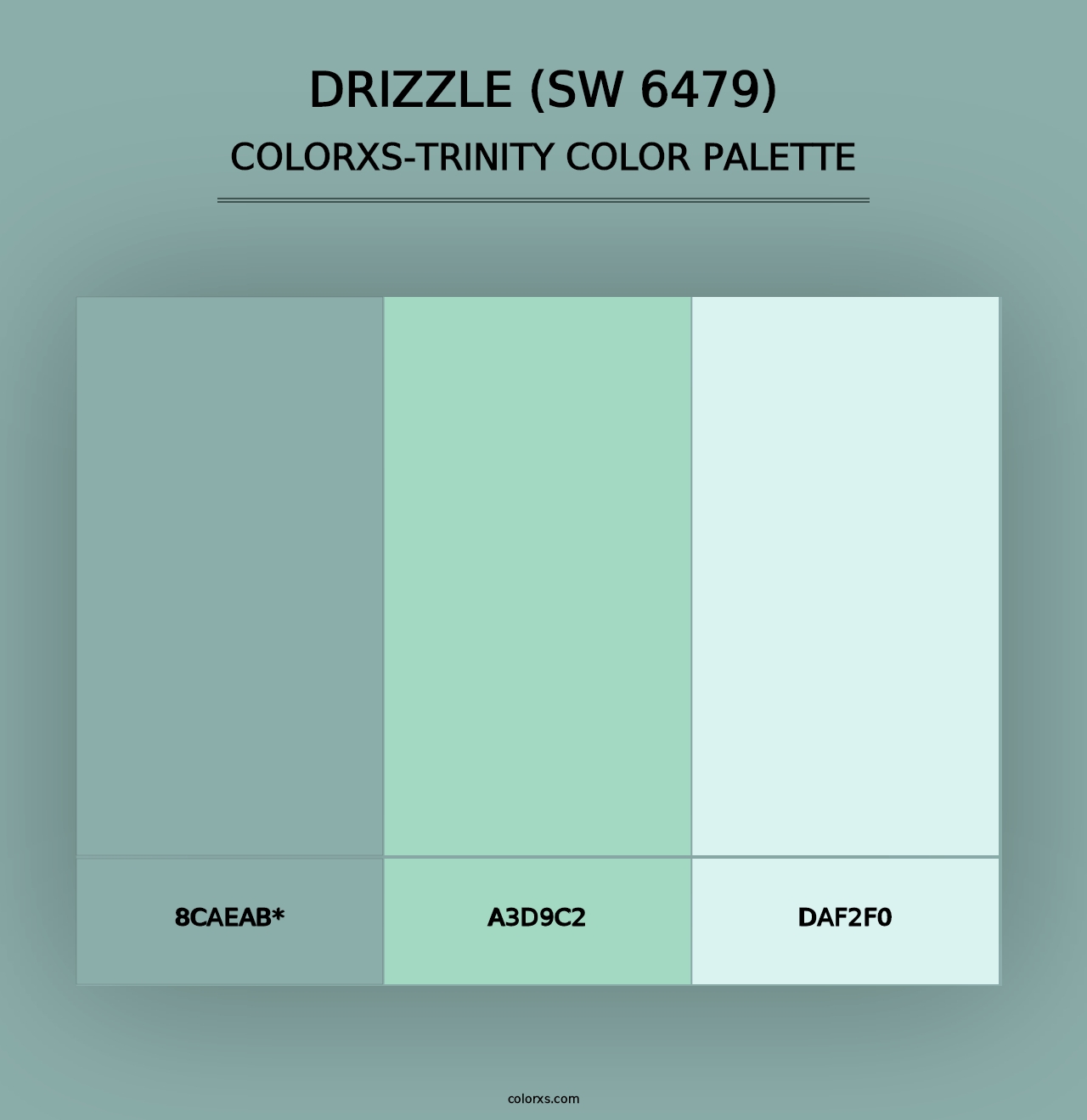 Drizzle (SW 6479) - Colorxs Trinity Palette