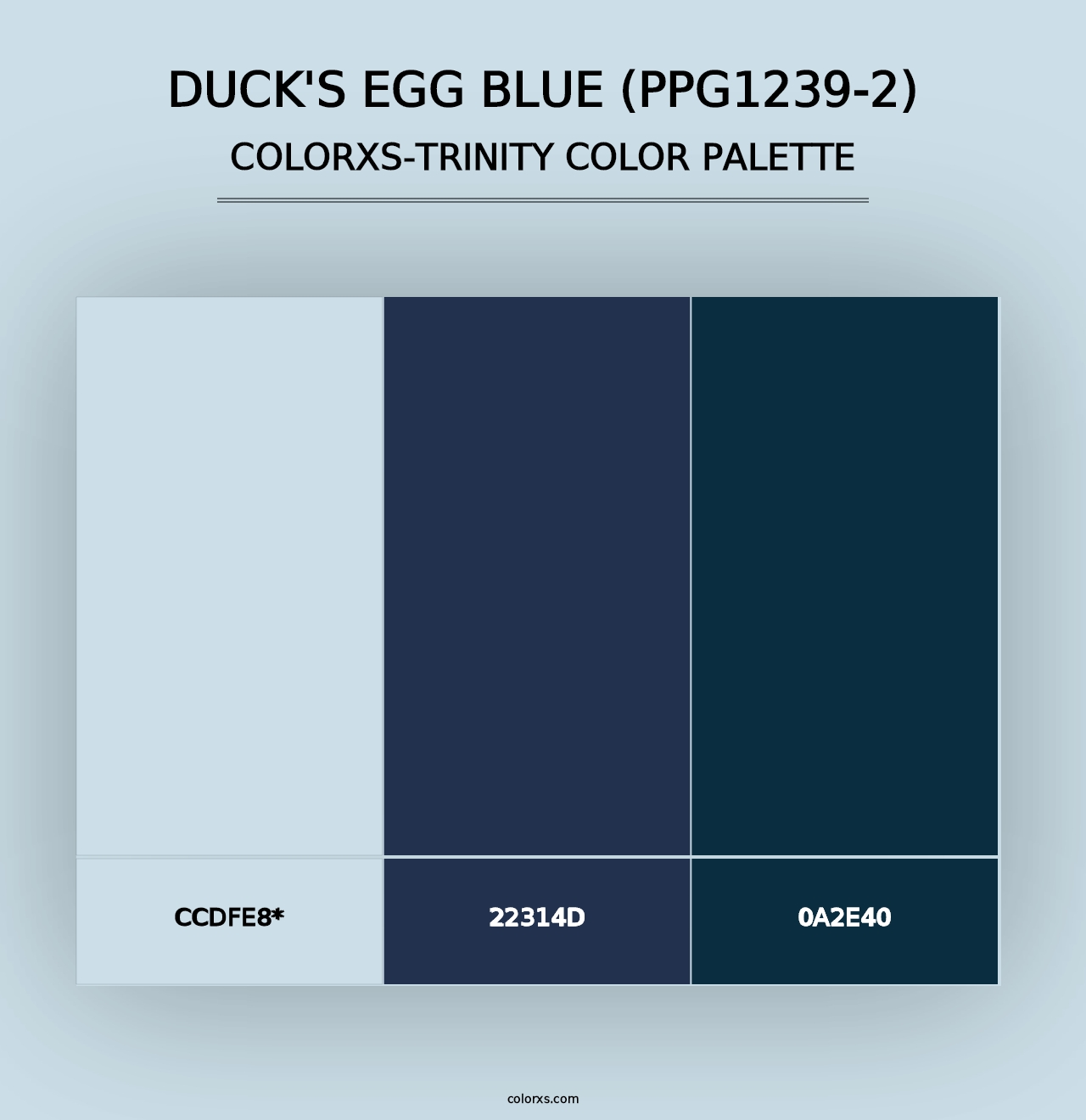 Duck's Egg Blue (PPG1239-2) - Colorxs Trinity Palette