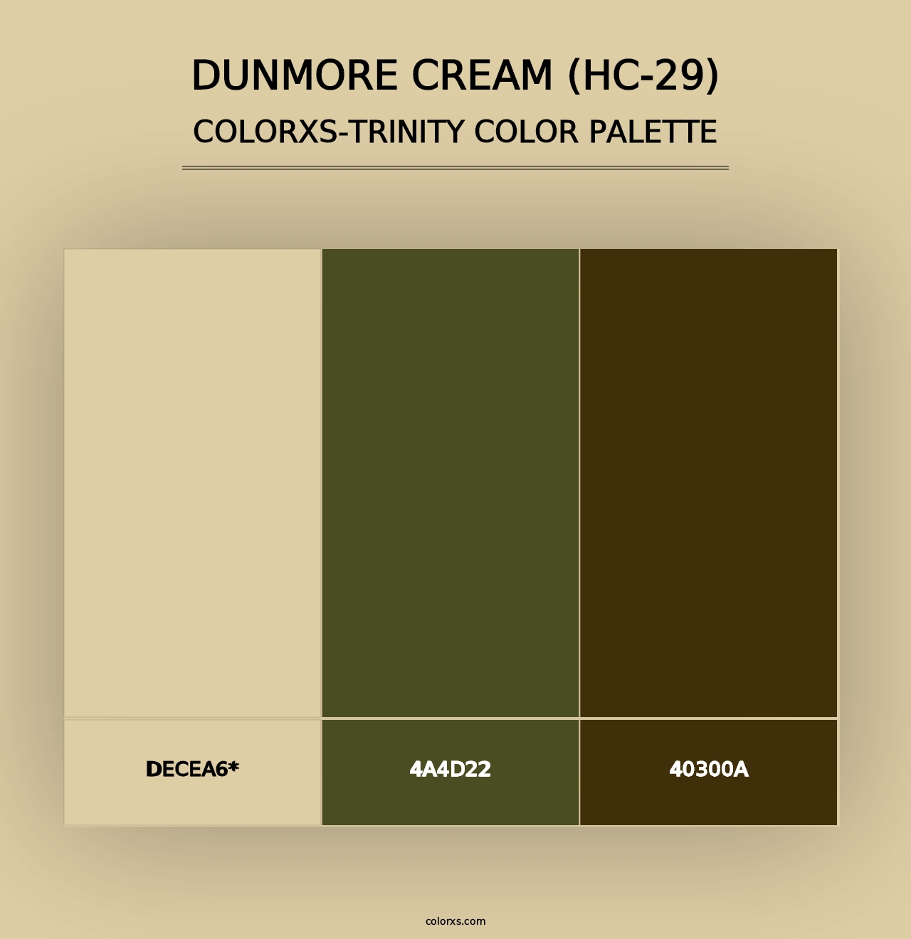 Dunmore Cream (HC-29) - Colorxs Trinity Palette