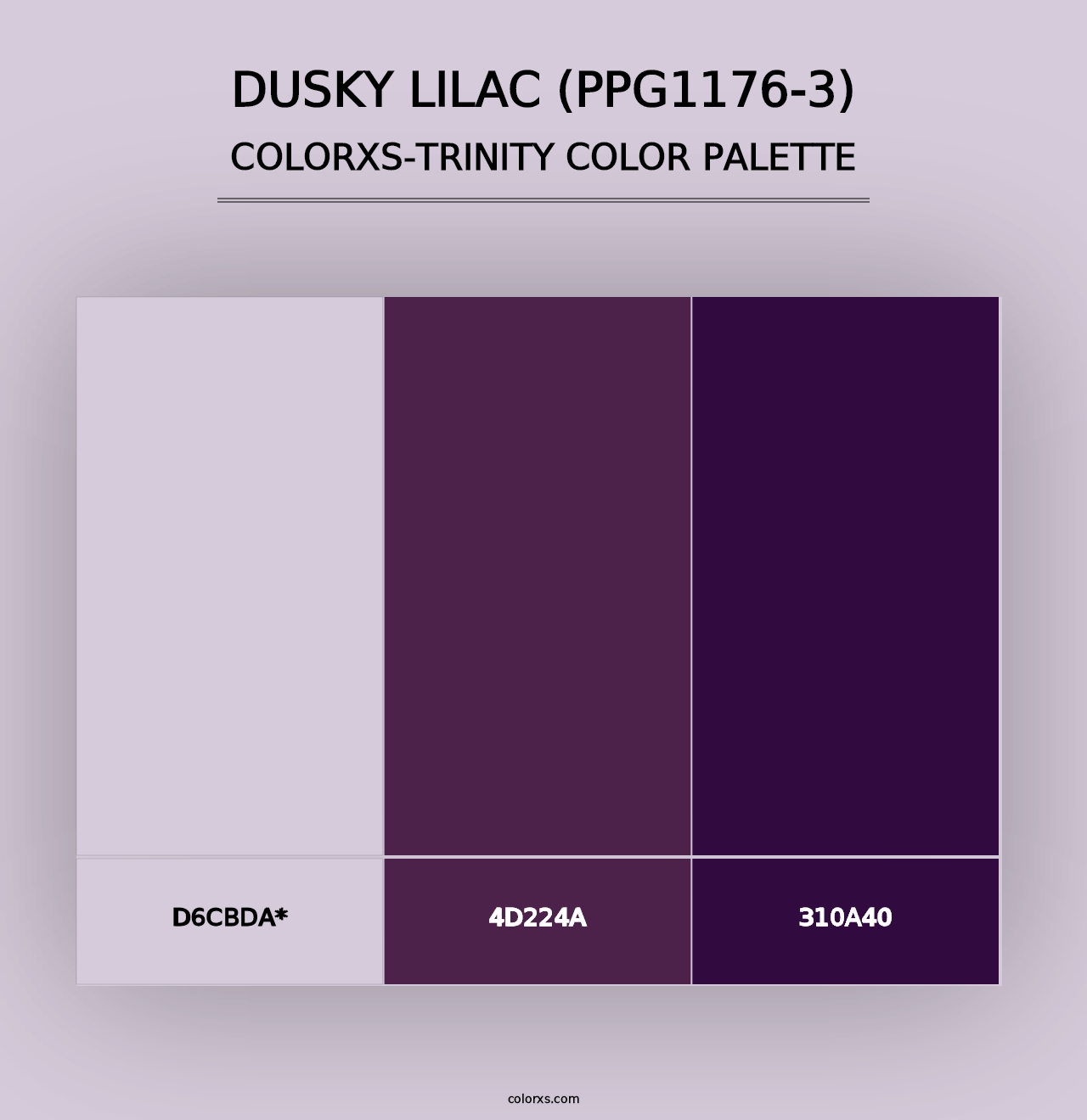 Dusky Lilac (PPG1176-3) - Colorxs Trinity Palette