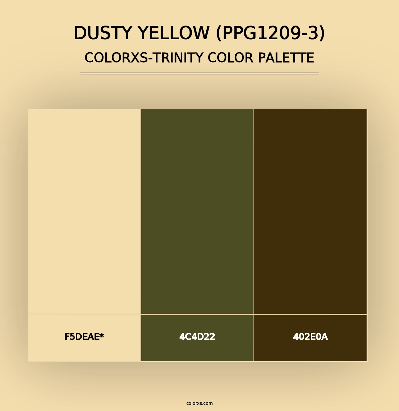 Dusty Yellow (PPG1209-3) - Colorxs Trinity Palette