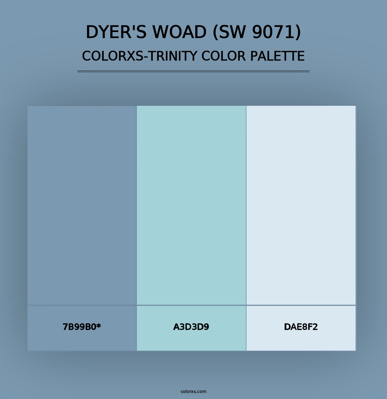 Dyer's Woad (SW 9071) - Colorxs Trinity Palette