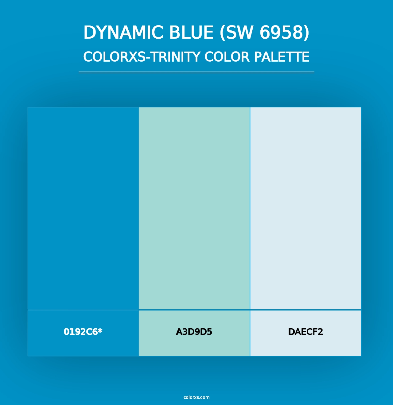 Dynamic Blue (SW 6958) - Colorxs Trinity Palette