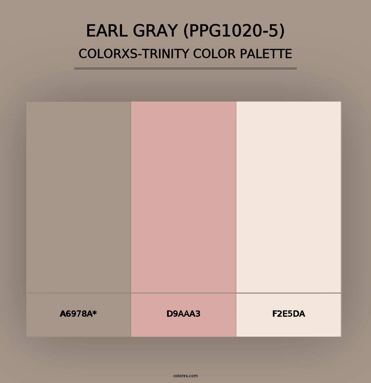 Earl Gray (PPG1020-5) - Colorxs Trinity Palette