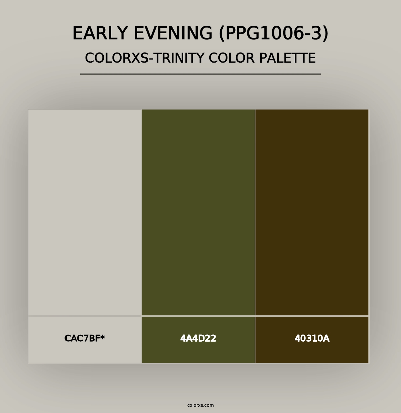 Early Evening (PPG1006-3) - Colorxs Trinity Palette