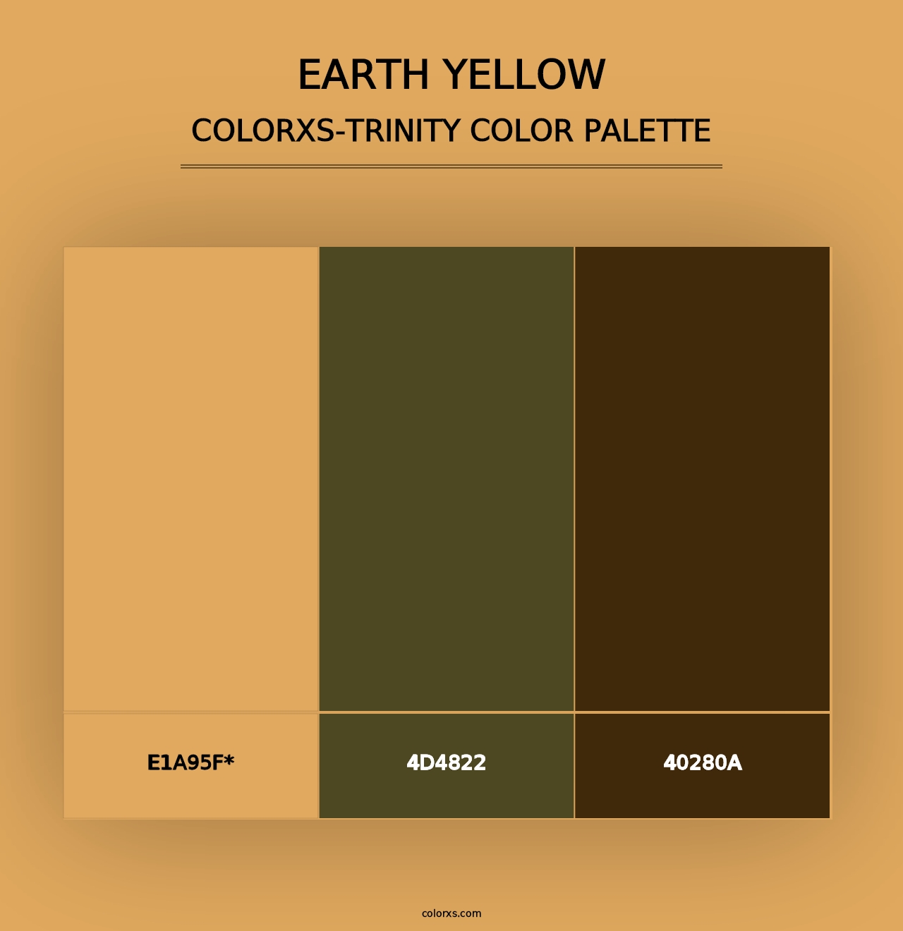 Earth Yellow - Colorxs Trinity Palette