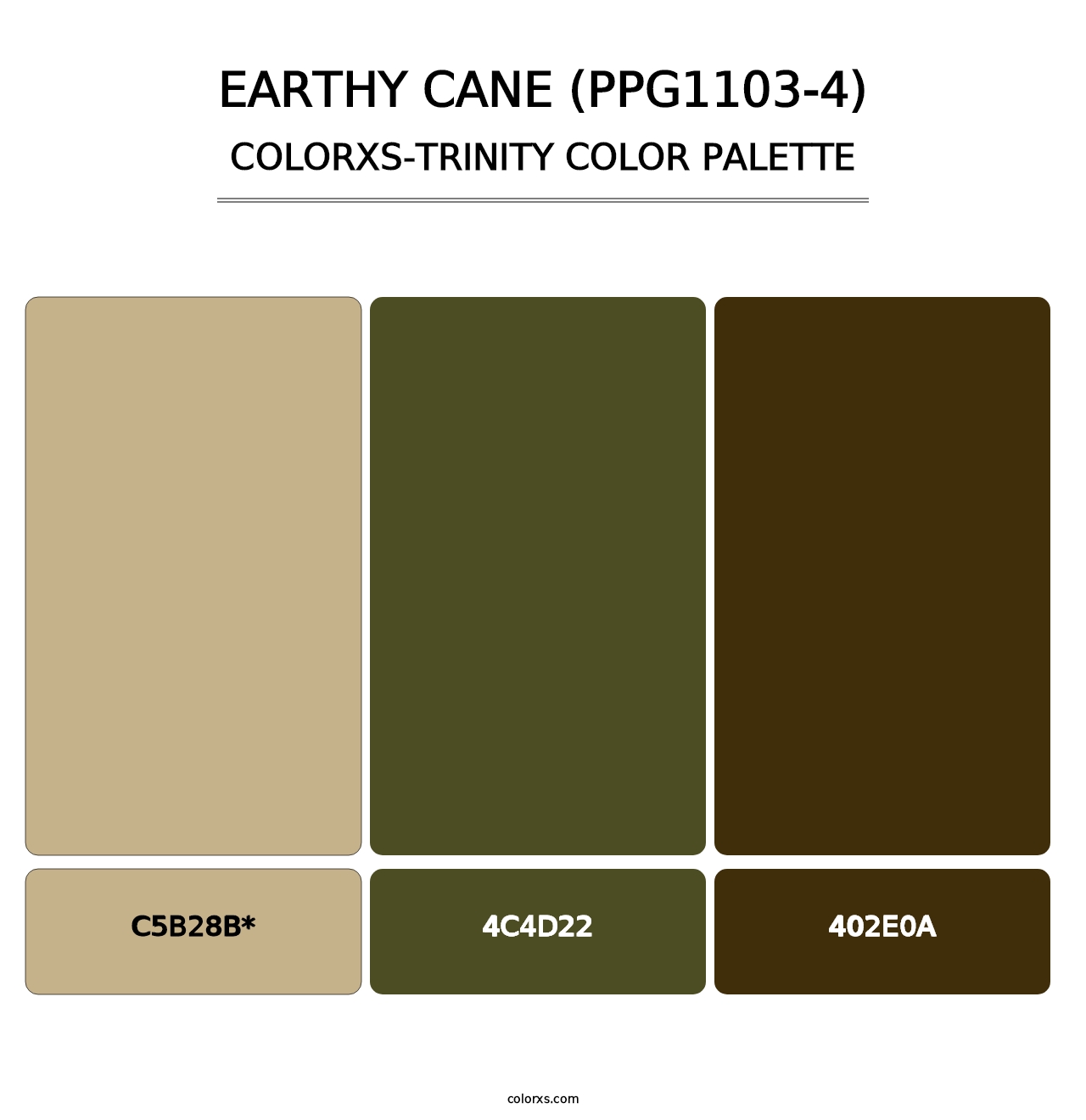 Earthy Cane (PPG1103-4) - Colorxs Trinity Palette