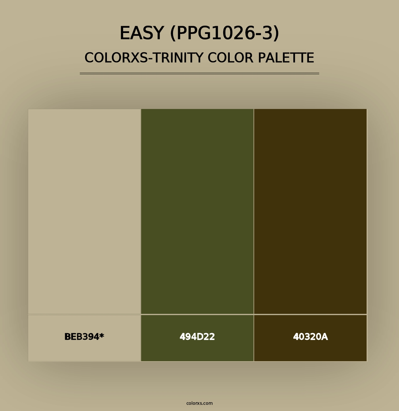 Easy (PPG1026-3) - Colorxs Trinity Palette