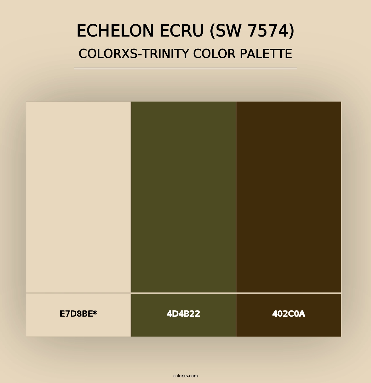 Echelon Ecru (SW 7574) - Colorxs Trinity Palette