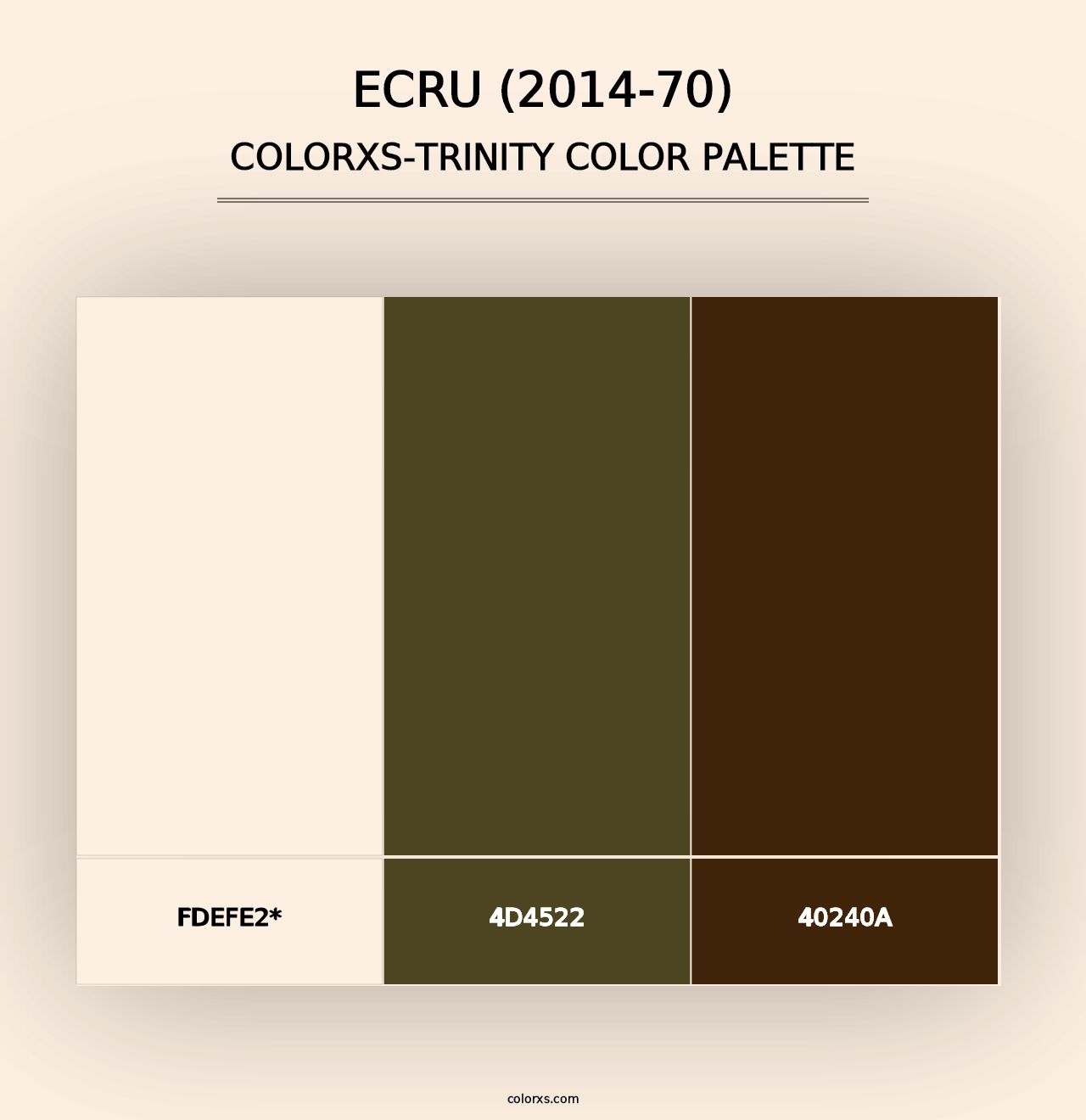 Ecru (2014-70) - Colorxs Trinity Palette