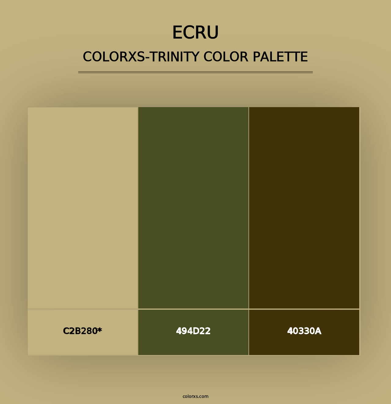 Ecru - Colorxs Trinity Palette