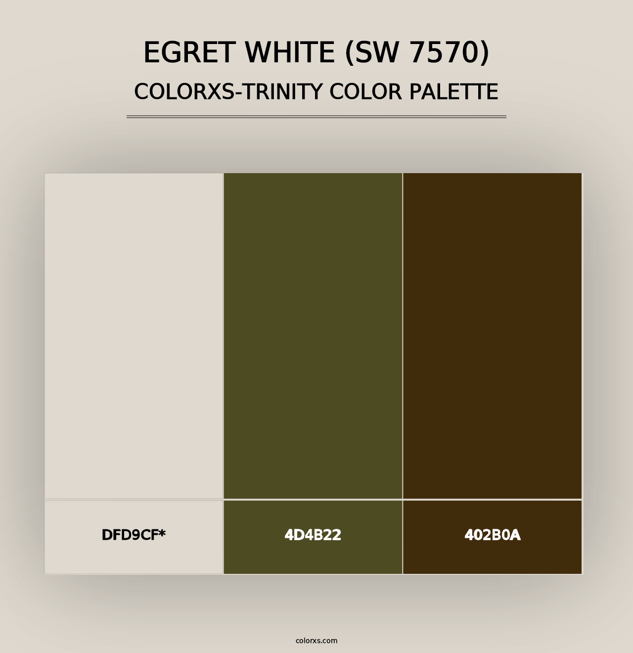 Egret White (SW 7570) - Colorxs Trinity Palette