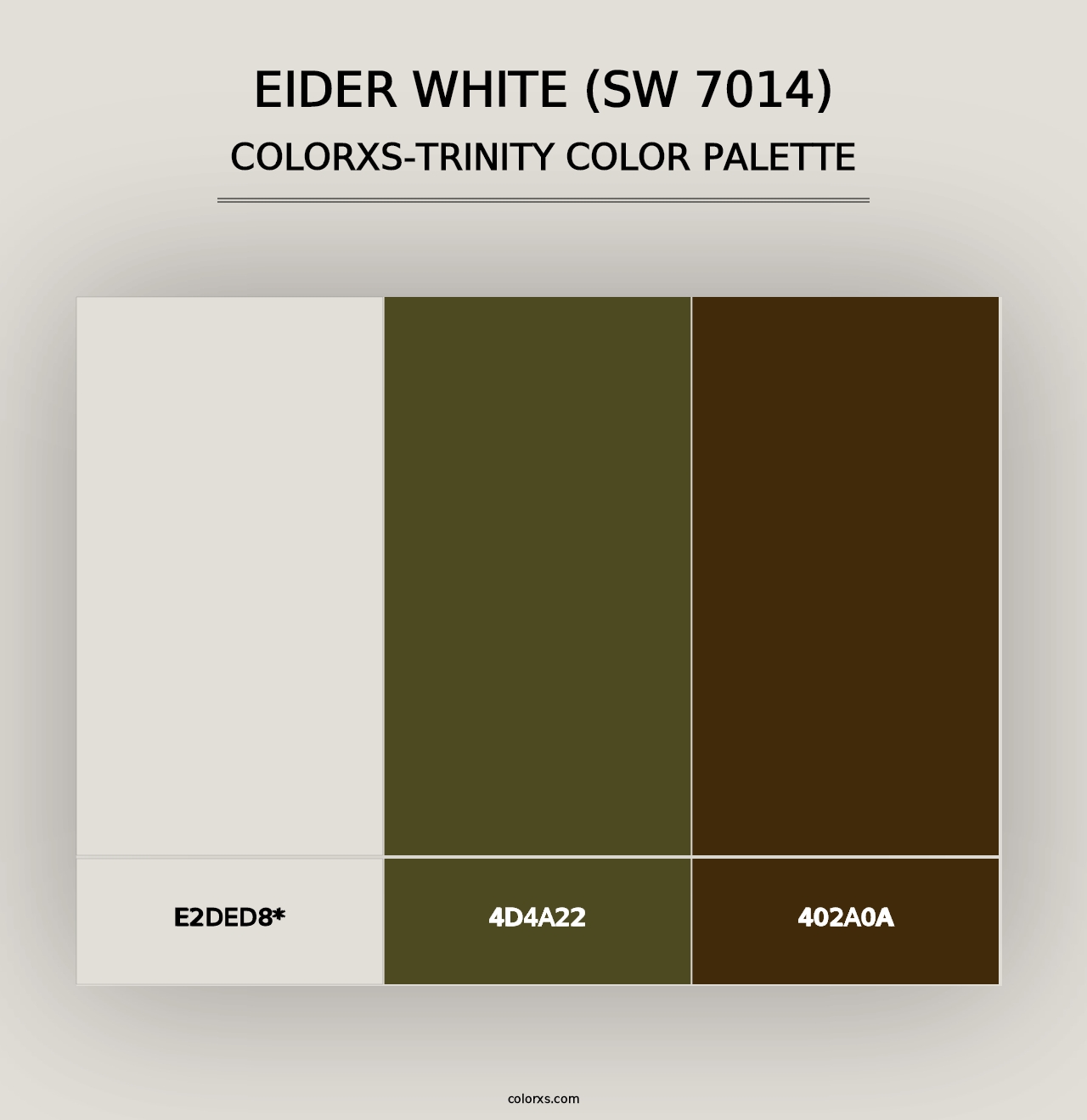 Eider White (SW 7014) - Colorxs Trinity Palette