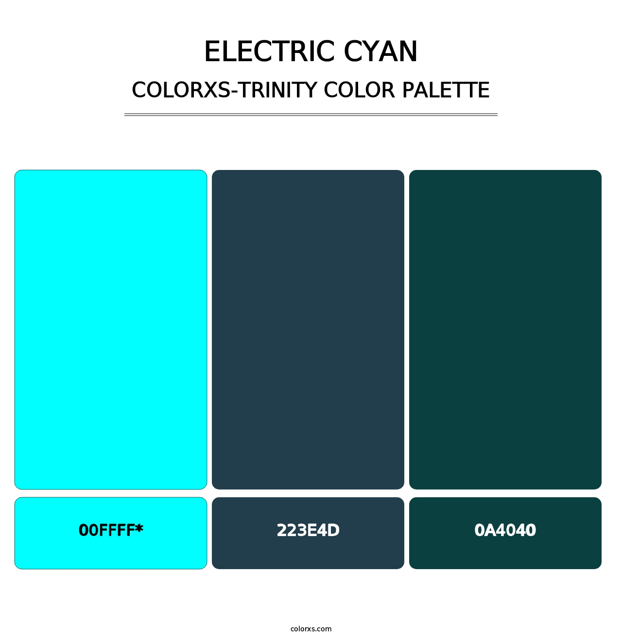 Electric Cyan - Colorxs Trinity Palette