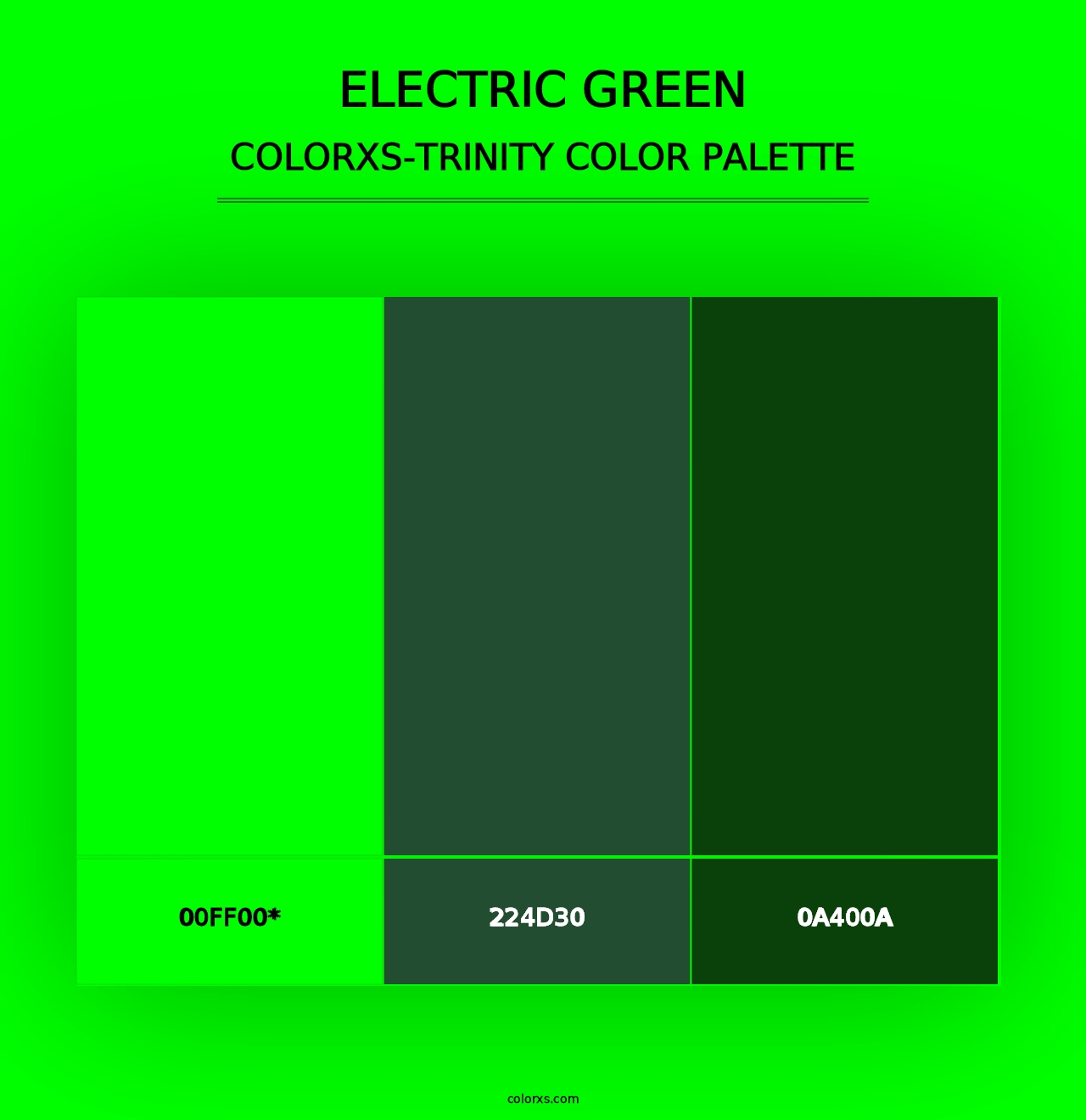 Electric Green - Colorxs Trinity Palette