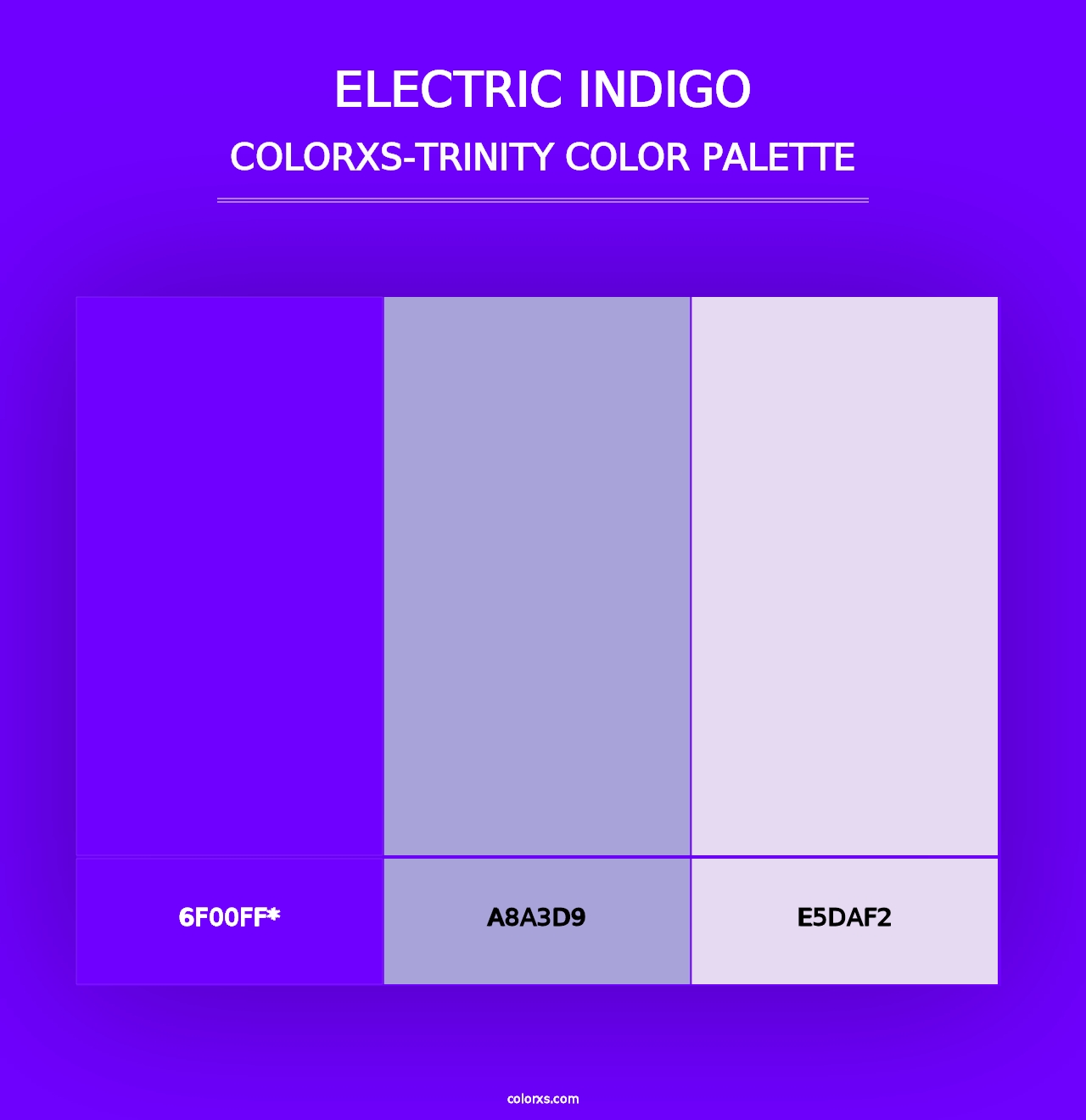 Electric indigo - Colorxs Trinity Palette