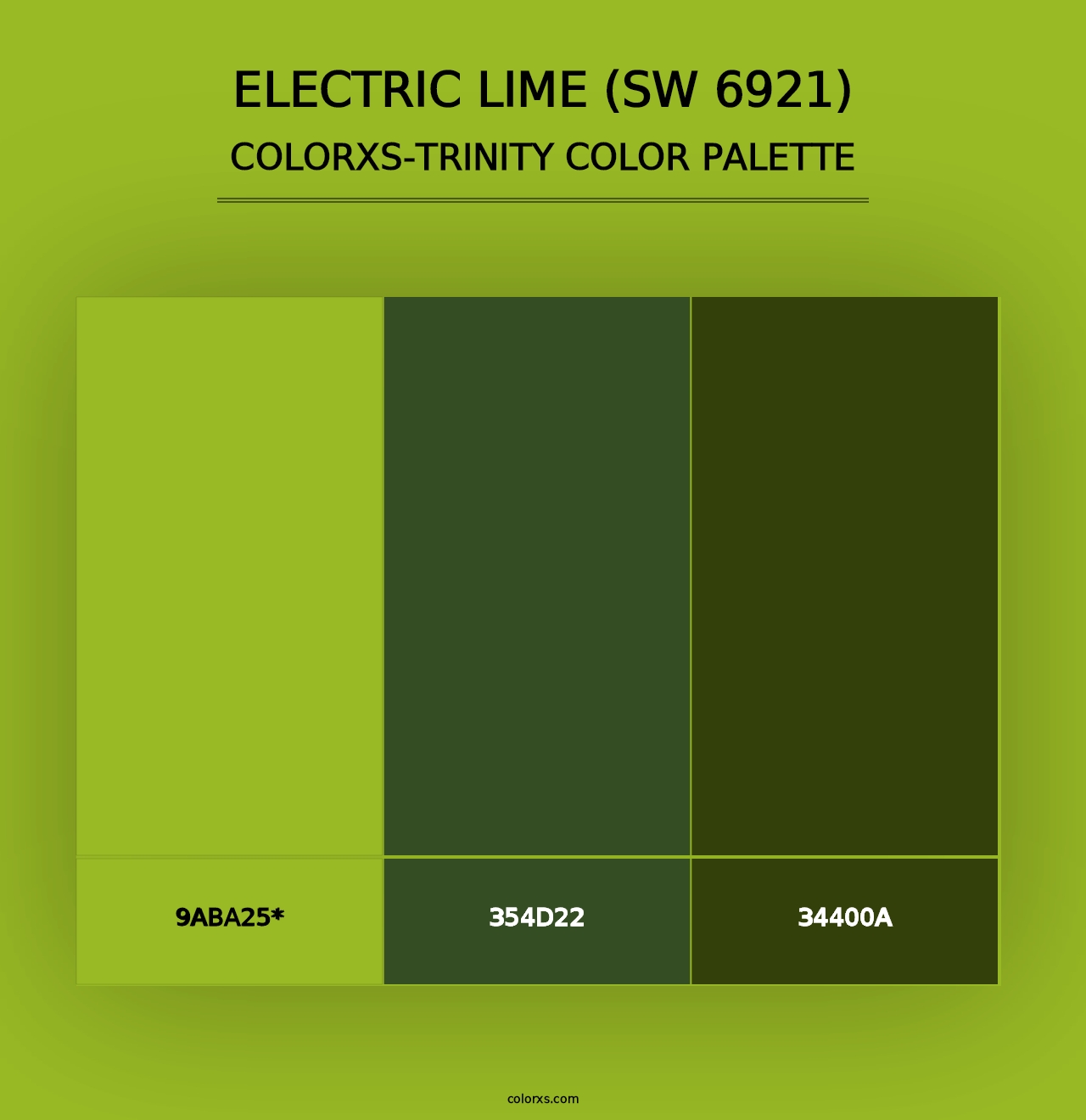 Electric Lime (SW 6921) - Colorxs Trinity Palette